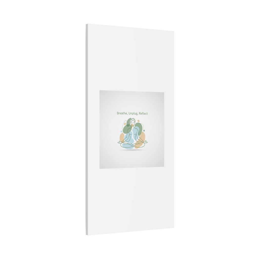 Breathe Unplug Reflect Canvas | Digital Detox, Mindfulness Wall Art