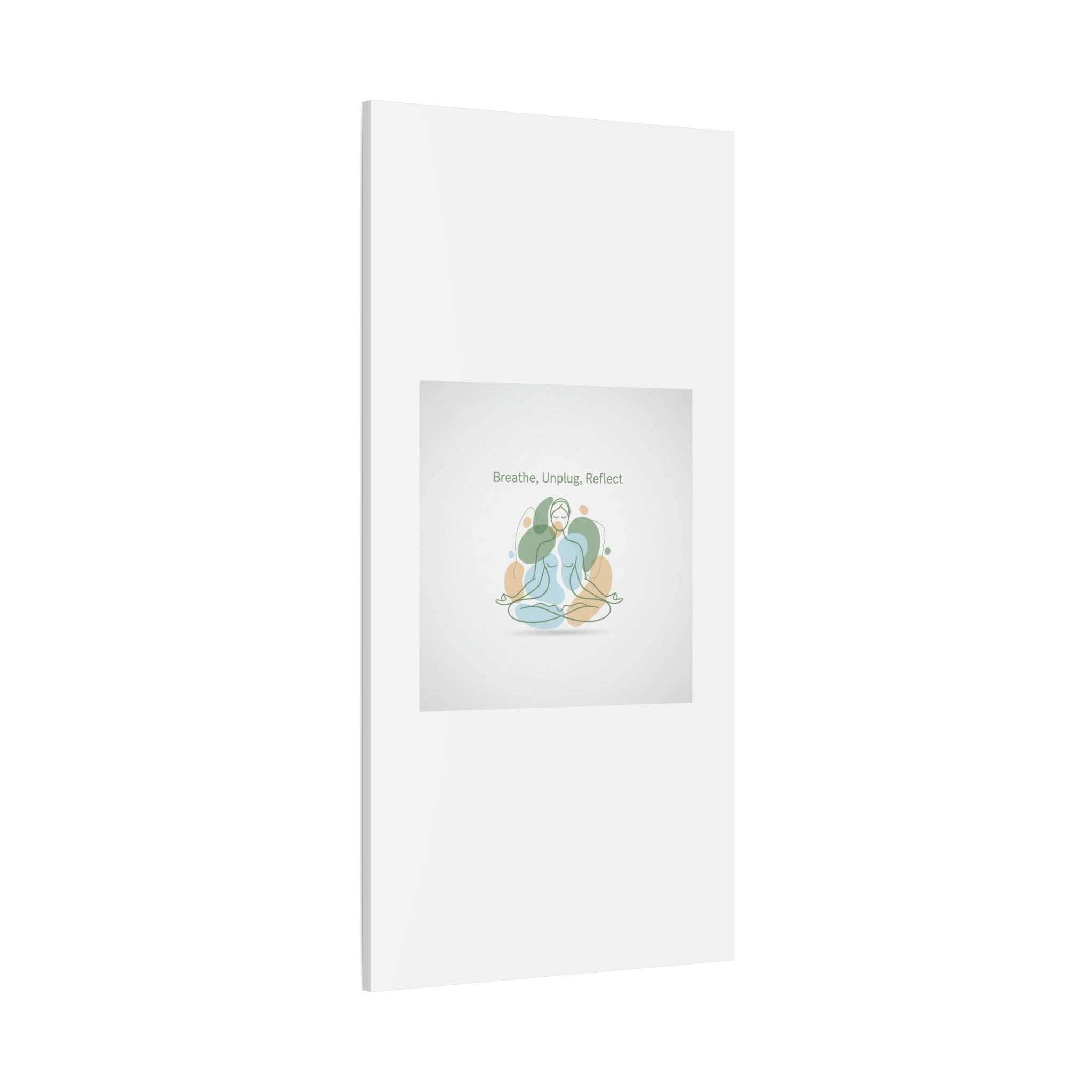 Breathe Unplug Reflect Canvas | Digital Detox, Mindfulness Wall Art