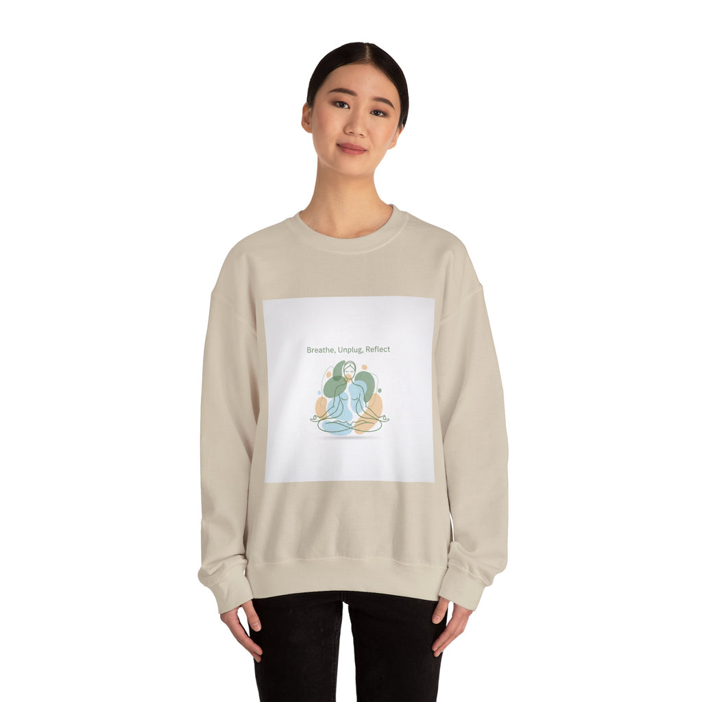 Breathe Unplug Reflect Sweatshirt | Digital Detox, News Detox
