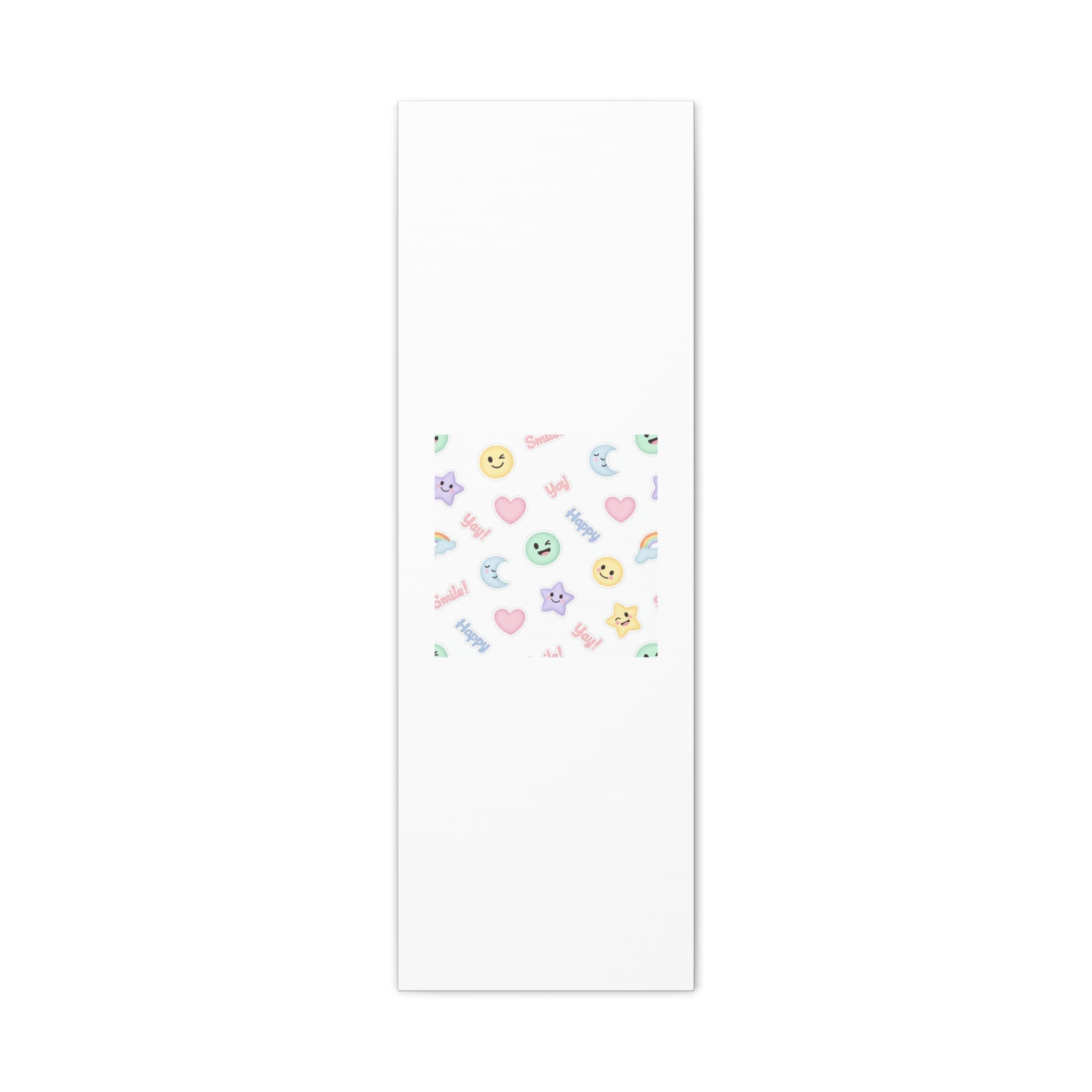 Hand-Drawn Emoticon Pattern Canvas | Cute Emoji Sticker Pastel Print