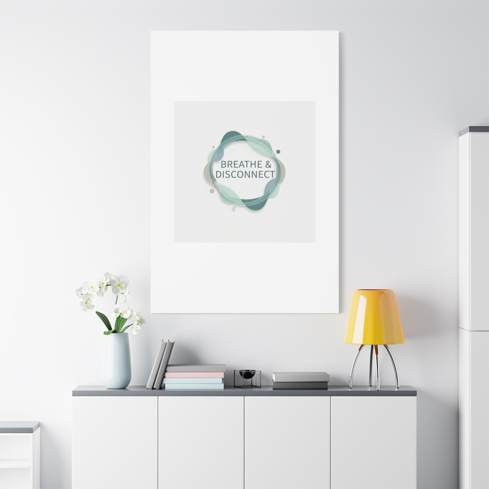 Breathe & Disconnect Canvas | Digital Detox, Mindfulness Wall Art
