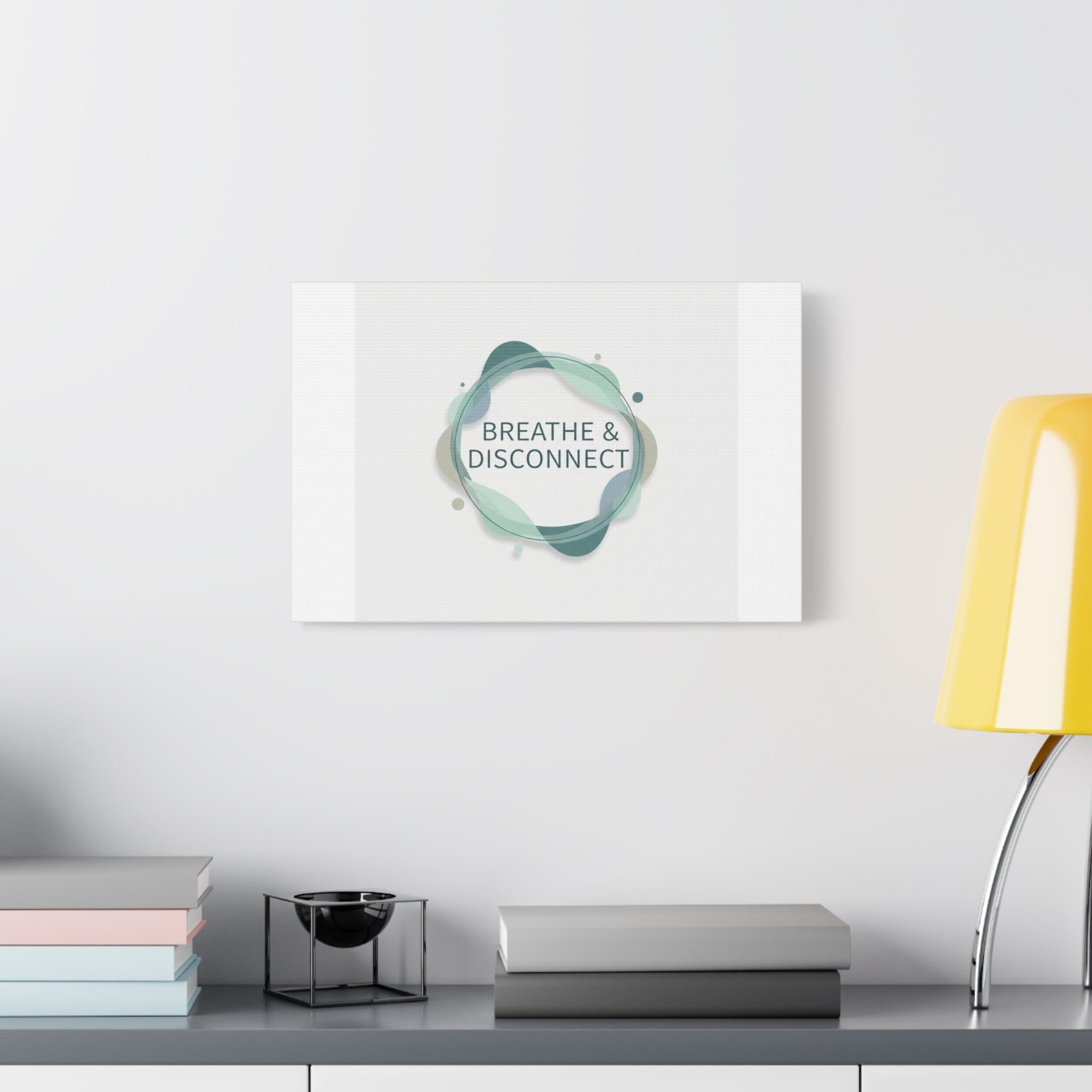 Breathe & Disconnect Canvas | Digital Detox, Mindfulness Wall Art