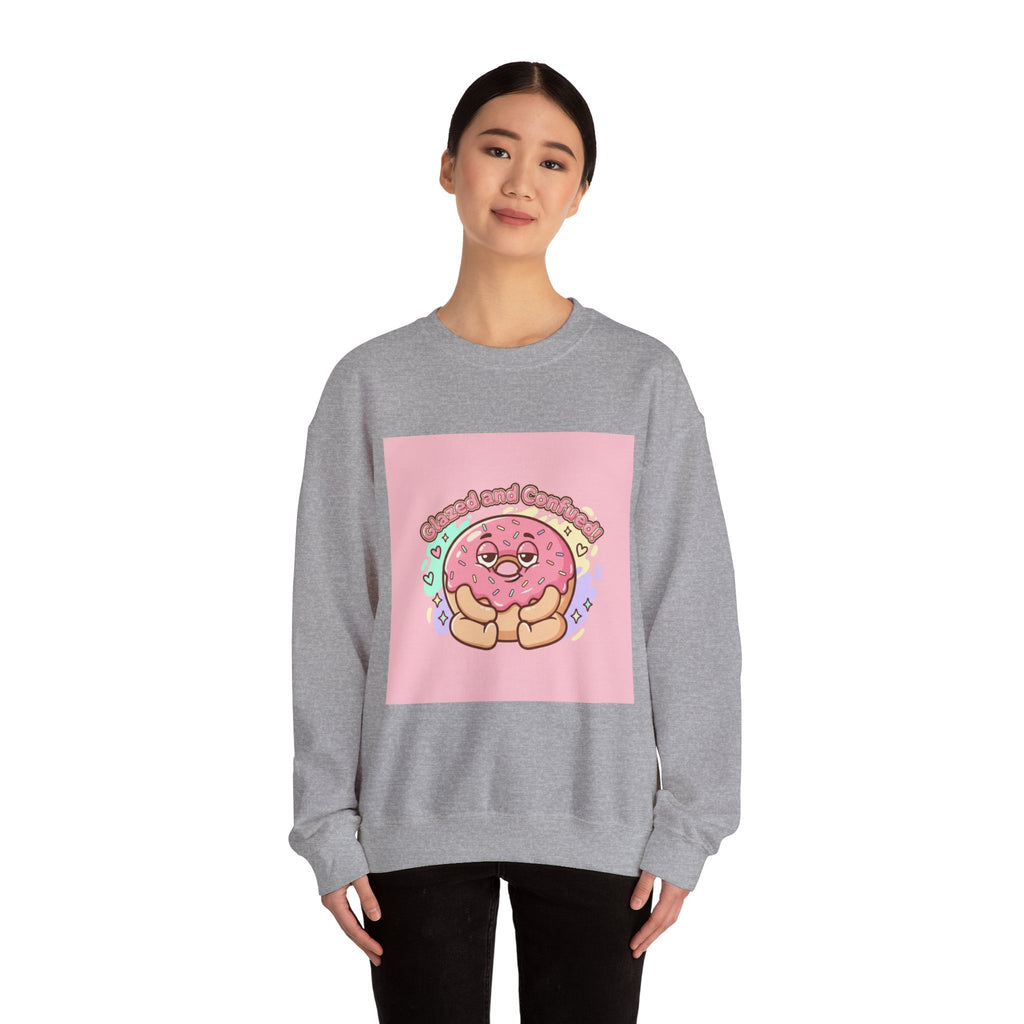 Donut Self Care Sweatshirt | food pun shirt, cozy snack humor