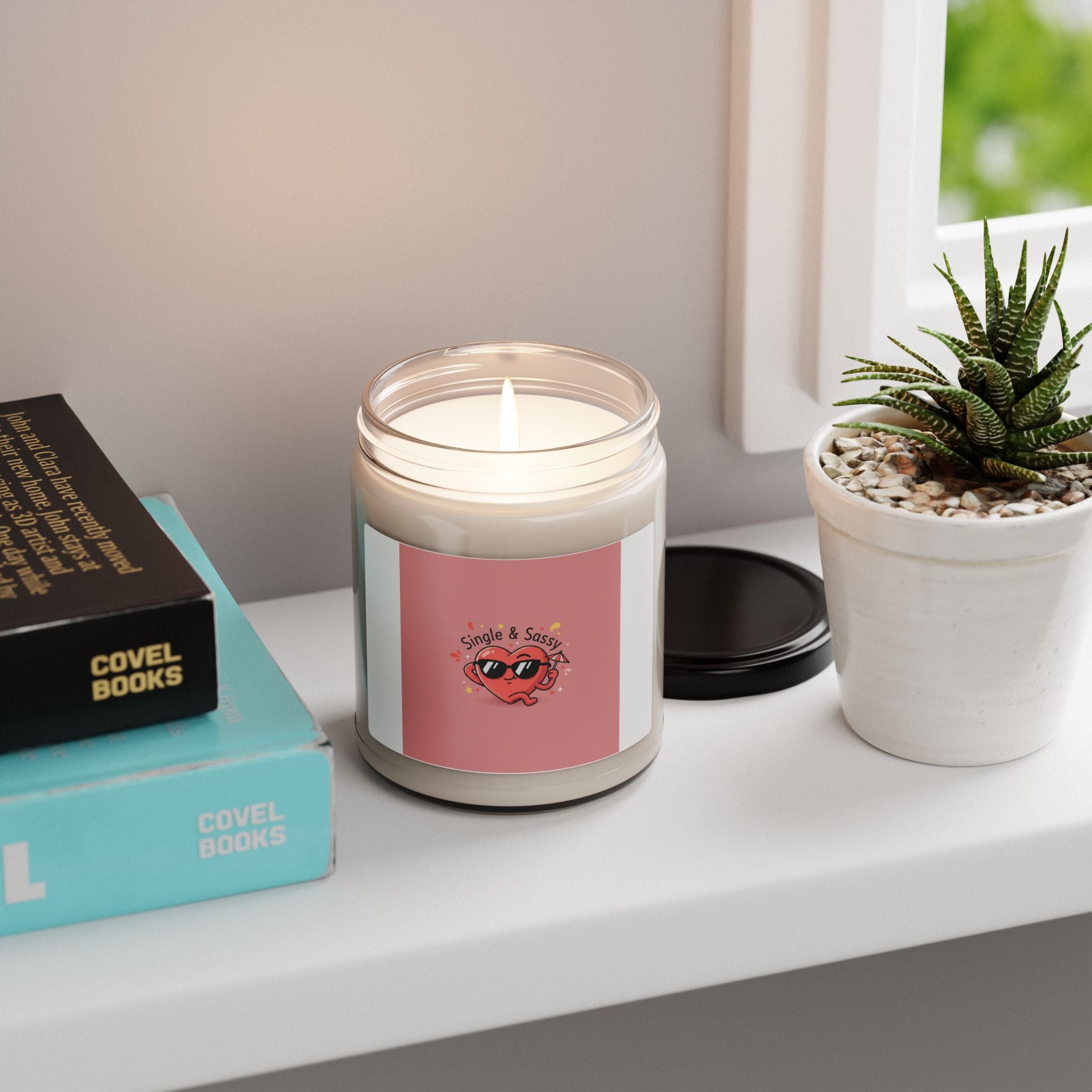 Single & Sassy Soy Candle | Anti Valentine, Sarcastic Quote, Pink Label