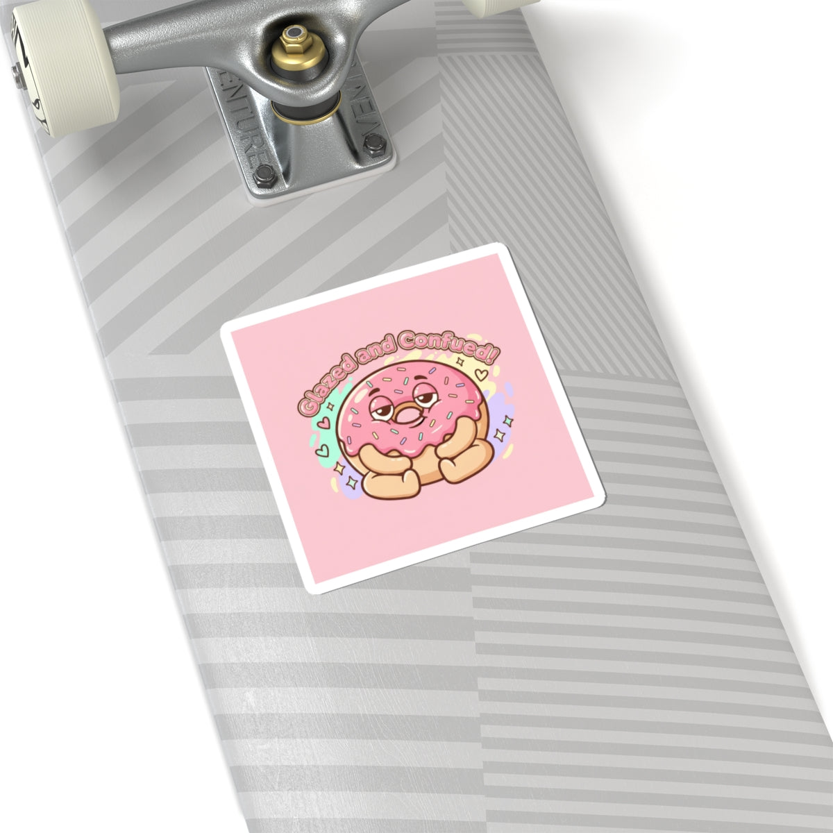 Glazed and Comforted Donut Sticker | Food Pun, Cute Snack Cartoon