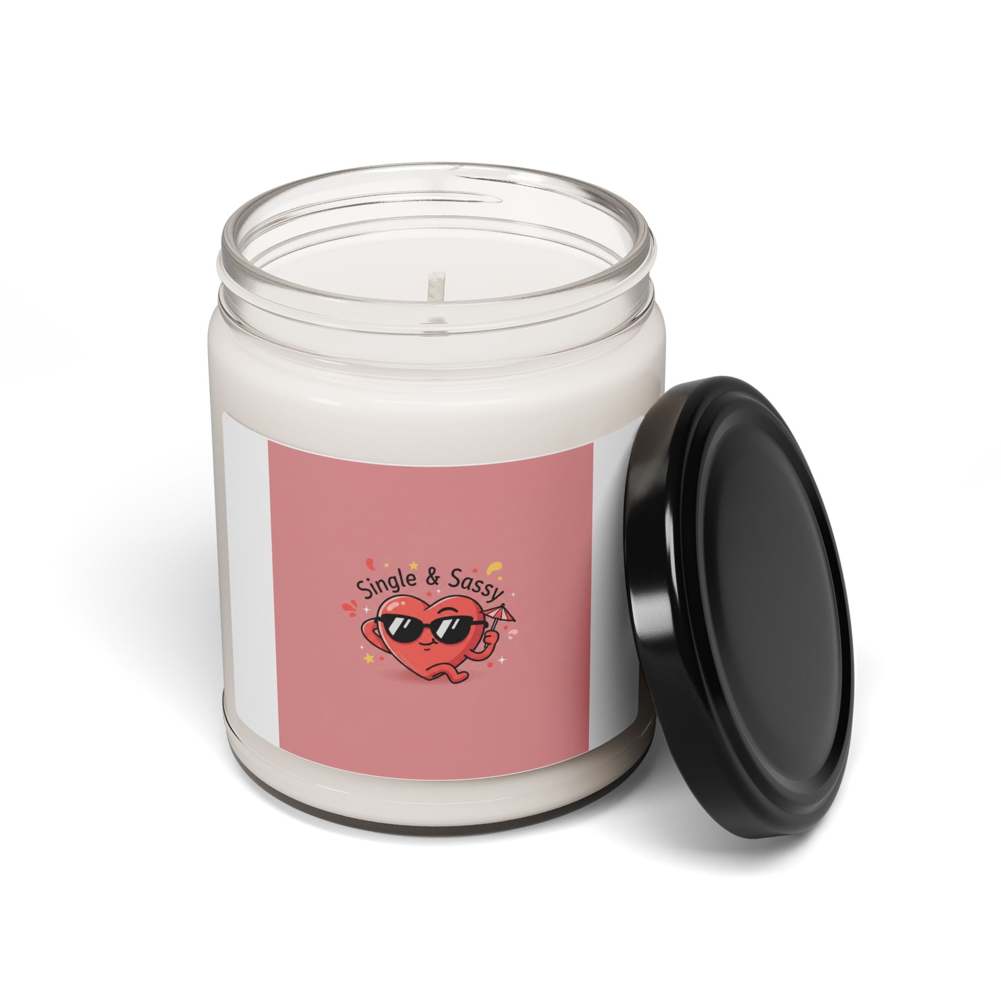 Single & Sassy Soy Candle | Anti Valentine, Sarcastic Quote, Pink Label