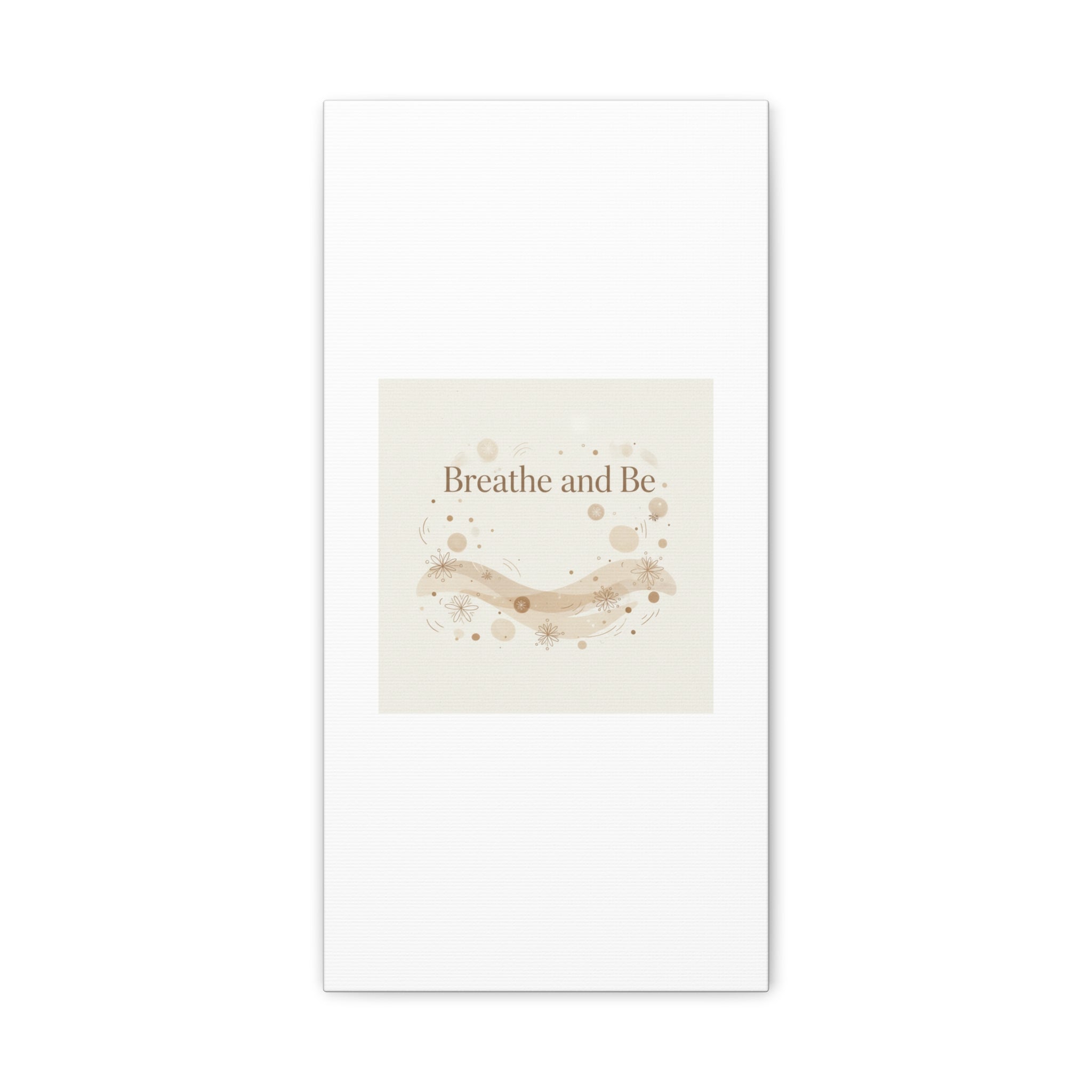 Breathe and Be Canvas, Minimal Cozy Slow Life Wall Art | Neutral Micro-Print