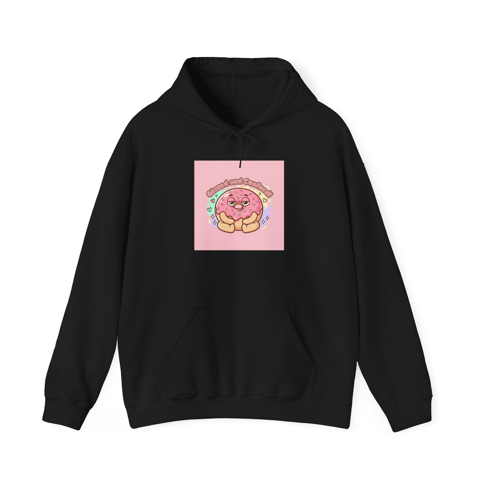 Cute Donut Illustration Hoodie | Food Pun Comfort, Snack Cartoon