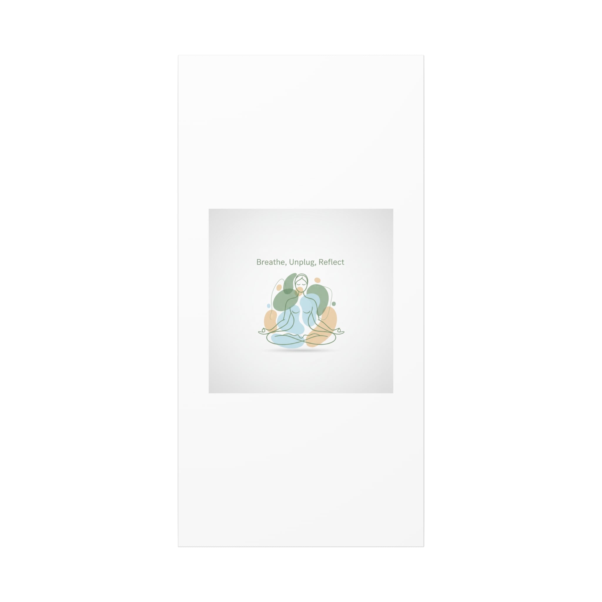 Breathe Unplug Reflect Canvas | Digital Detox, Mindfulness Wall Art