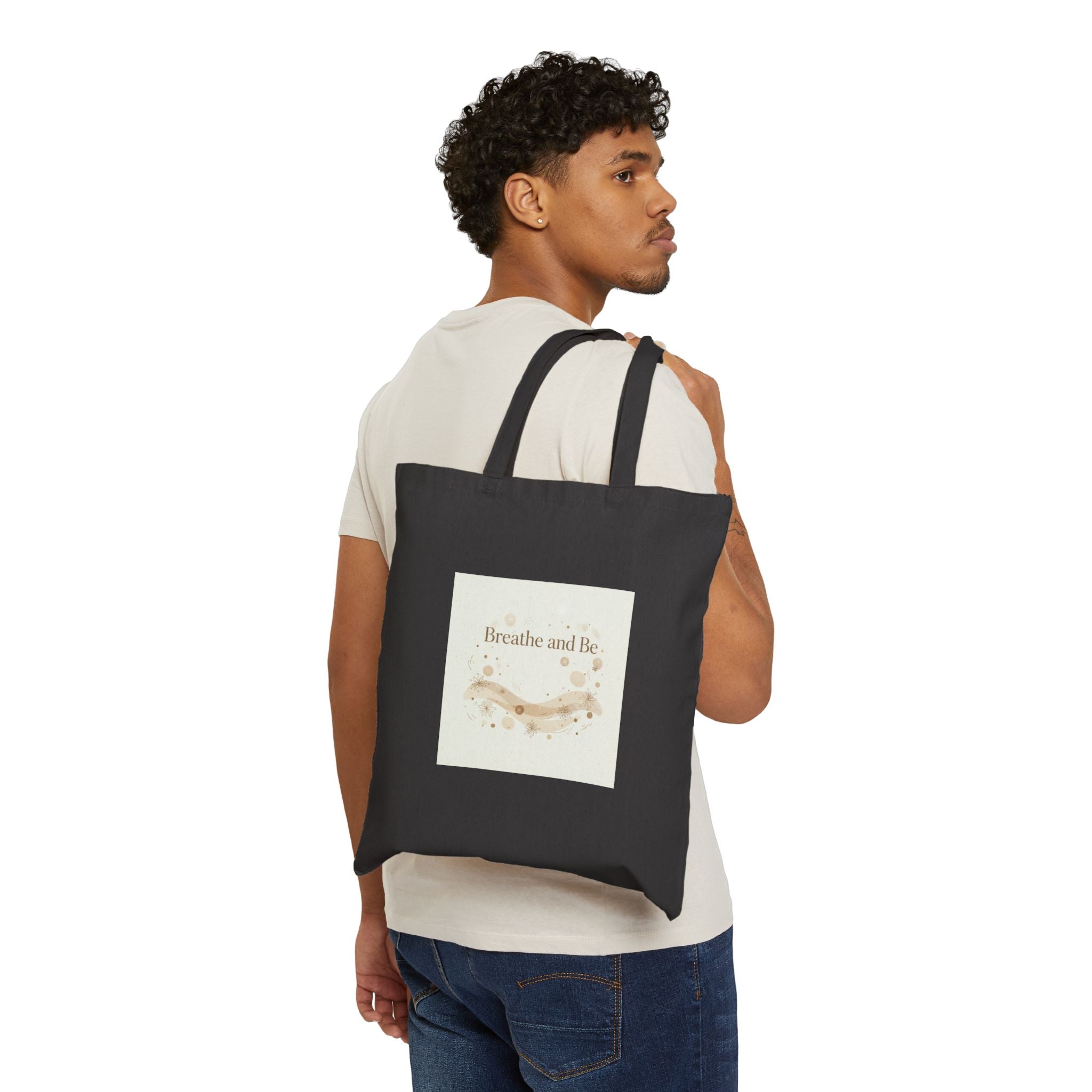 Breathe and Be Tote | Cozy Winter Minimalism, Slow Life Canvas