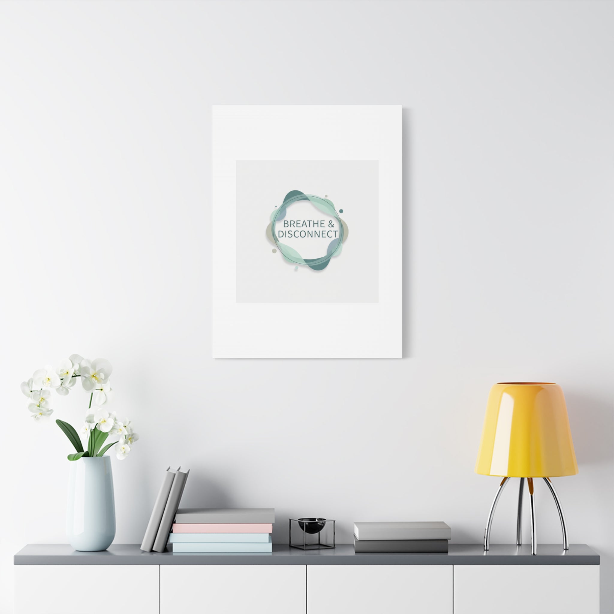 Breathe & Disconnect Canvas | Digital Detox, Mindfulness Wall Art