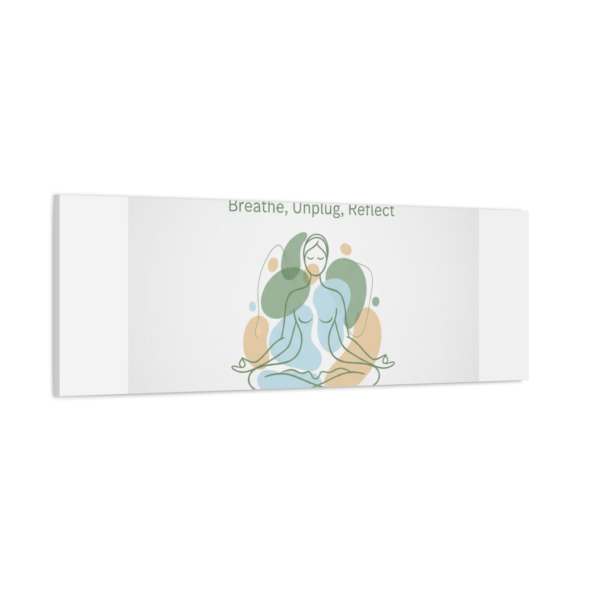 Breathe Unplug Reflect Canvas | Digital Detox, Mindfulness Wall Art