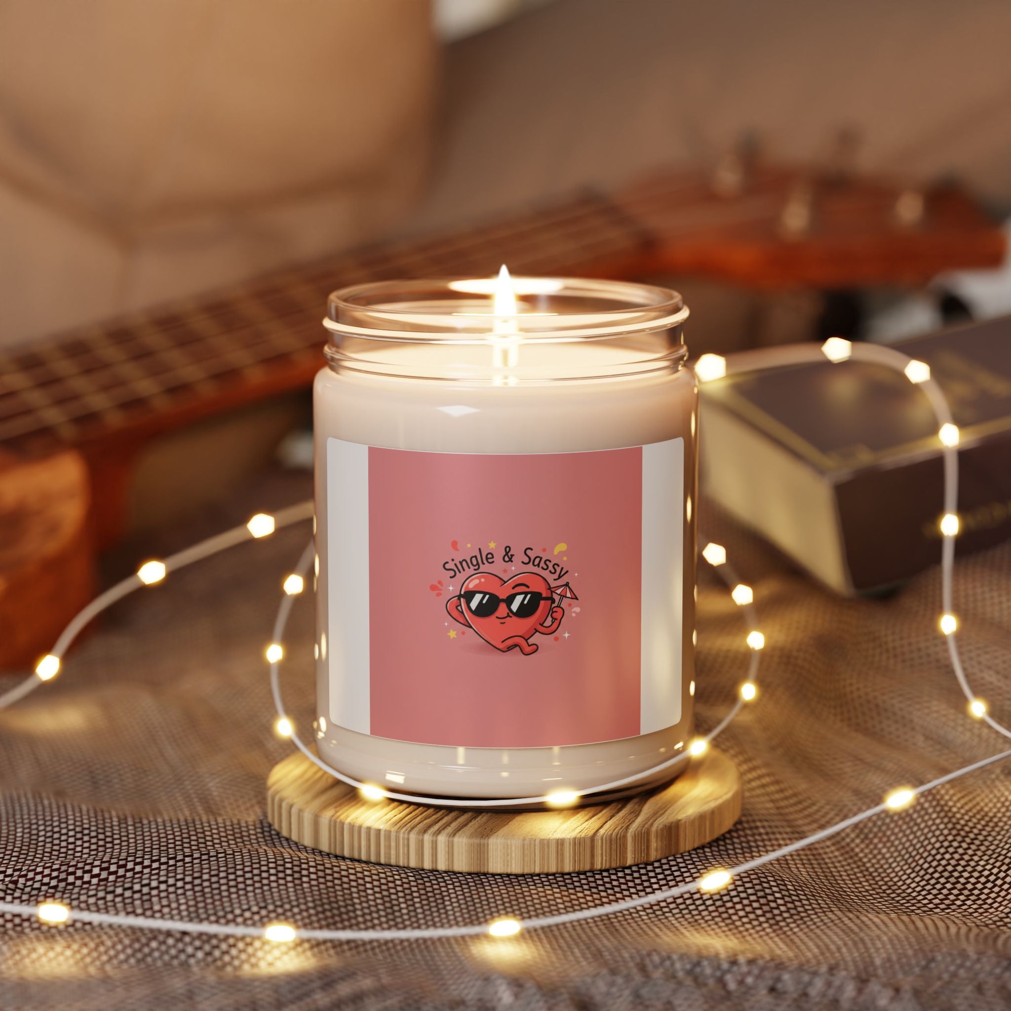 Single & Sassy Soy Candle | Anti Valentine, Sarcastic Quote, Pink Label