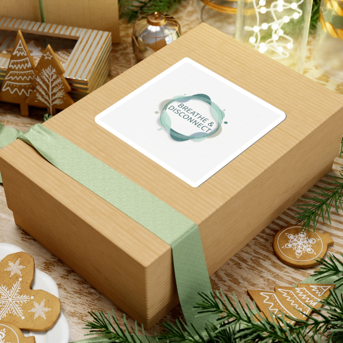 Breathe & Disconnect Sticker | Digital Detox, News Detox Reminder