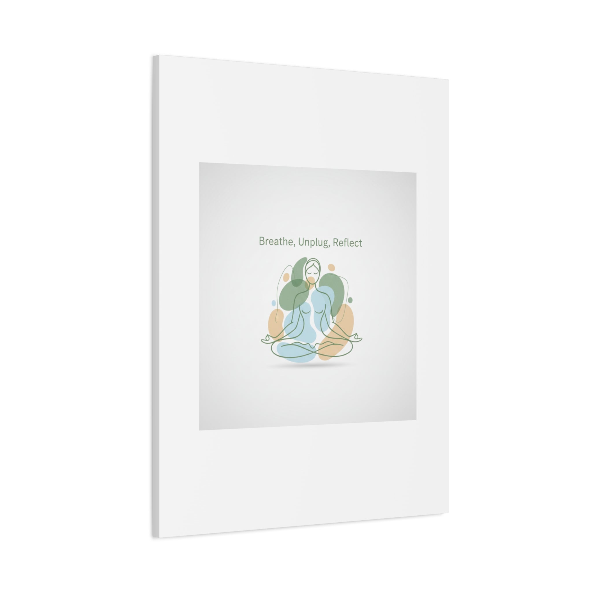 Breathe Unplug Reflect Canvas | Digital Detox, Mindfulness Wall Art