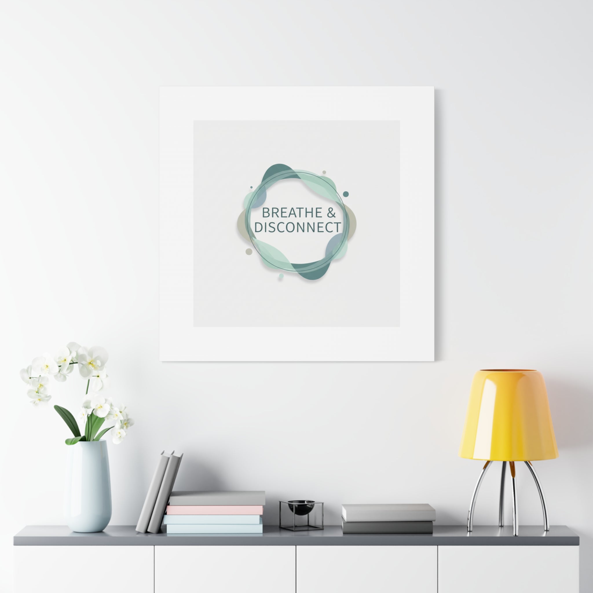 Breathe & Disconnect Canvas | Digital Detox, Mindfulness Wall Art