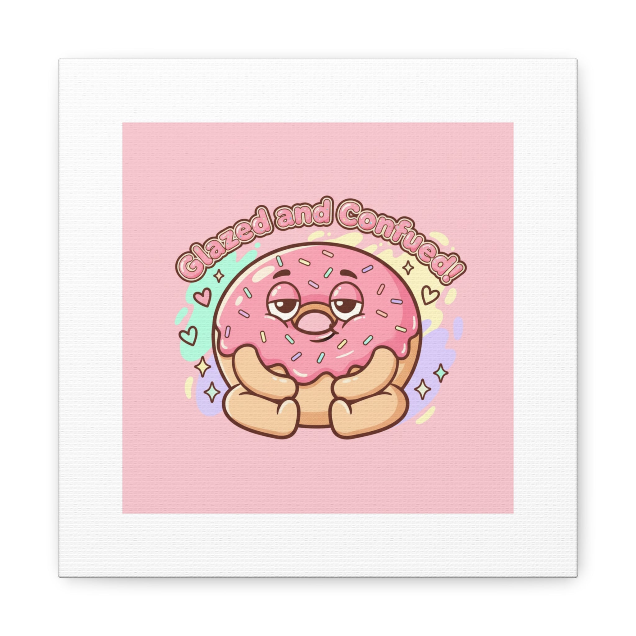 Glazed and Confused Donut Art, Canvas