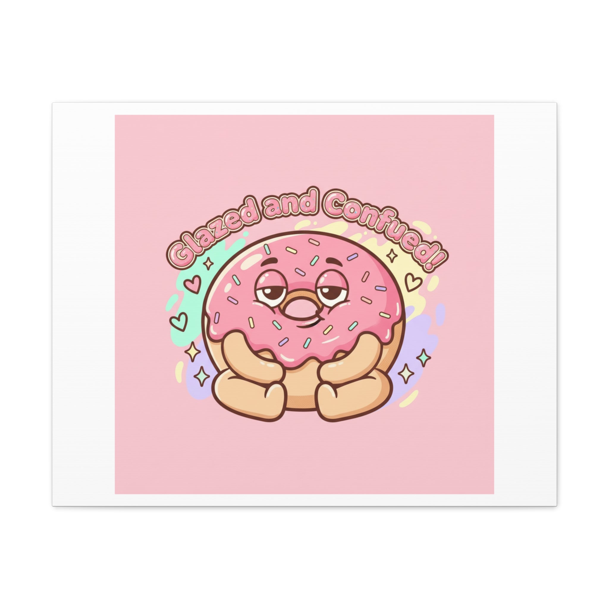Glazed and Confused Donut Art, Canvas