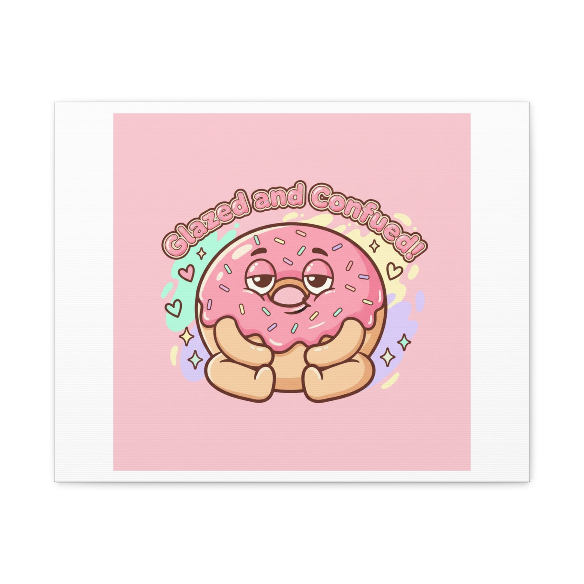 Glazed and Confused Donut Art, Canvas