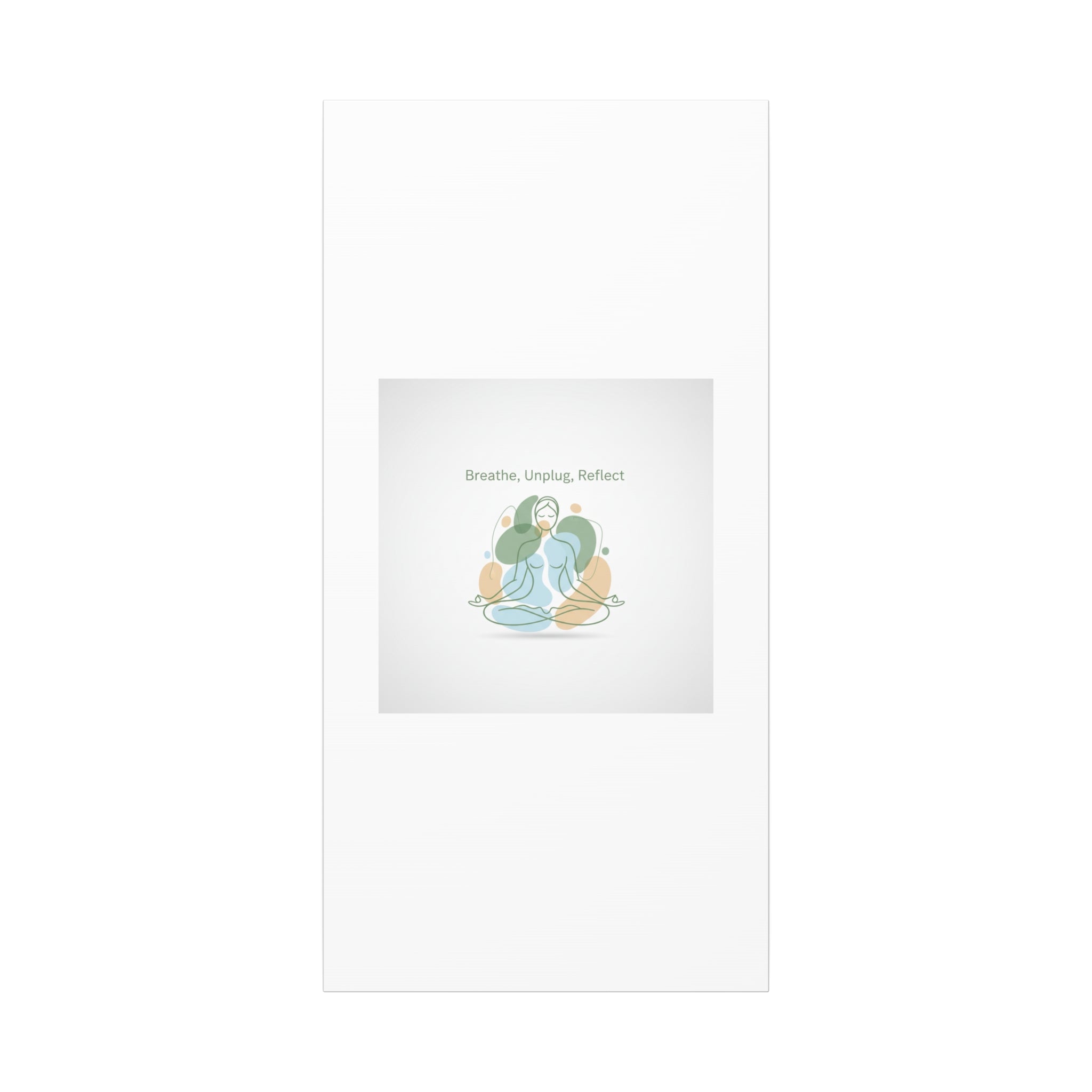 Breathe Unplug Reflect Canvas | Digital Detox, Mindfulness Wall Art