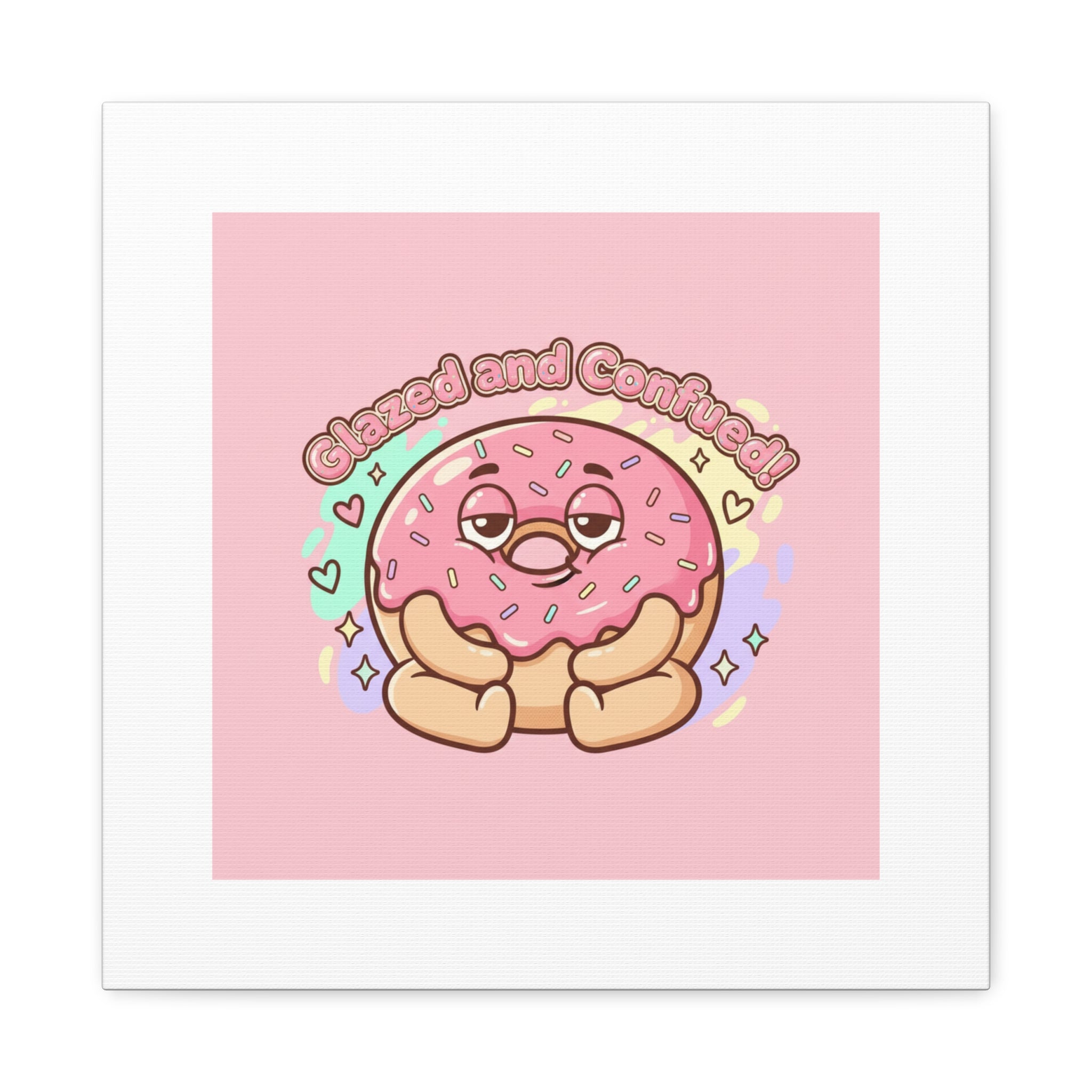 Glazed and Confused Donut Art, Canvas