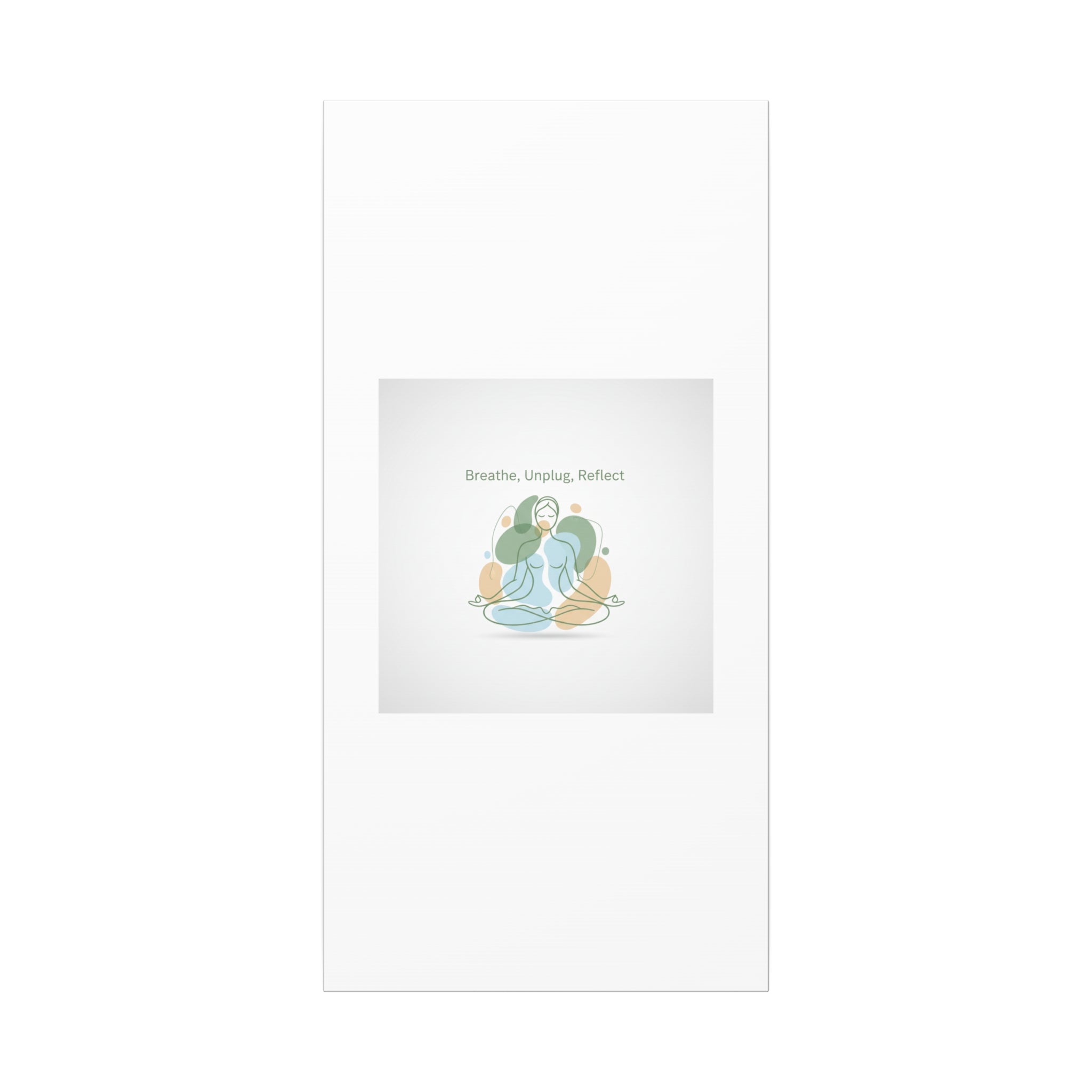 Breathe Unplug Reflect Canvas | Digital Detox, Mindfulness Wall Art