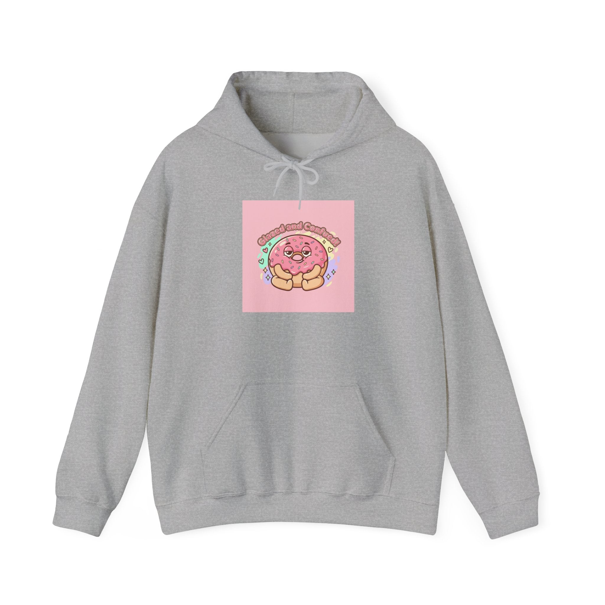 Cute Donut Illustration Hoodie | Food Pun Comfort, Snack Cartoon