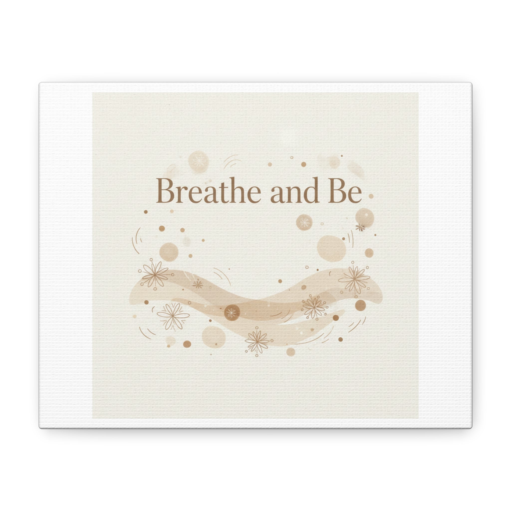 Breathe and Be Canvas, Minimal Cozy Slow Life Wall Art | Neutral Micro-Print