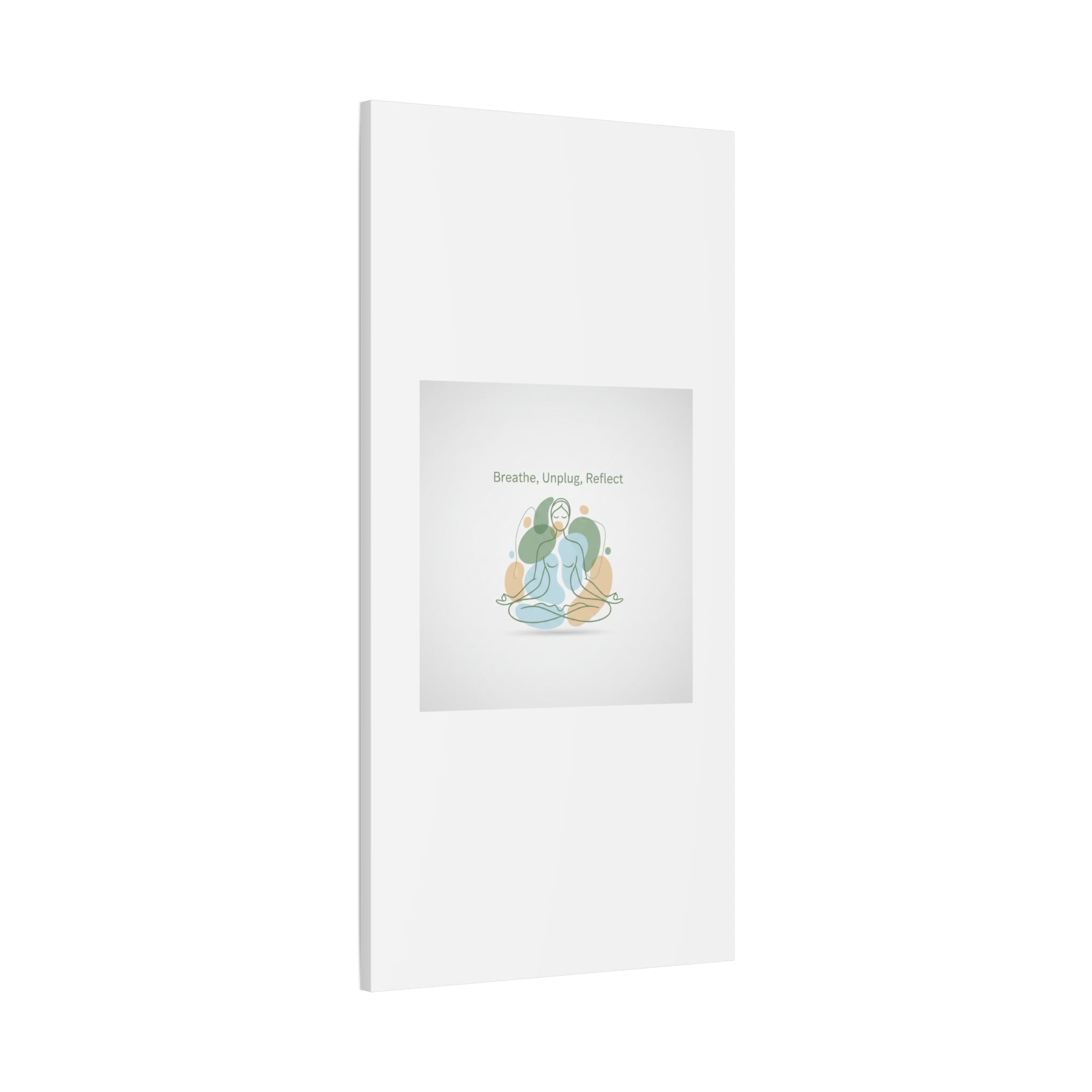 Breathe Unplug Reflect Canvas | Digital Detox, Mindfulness Wall Art