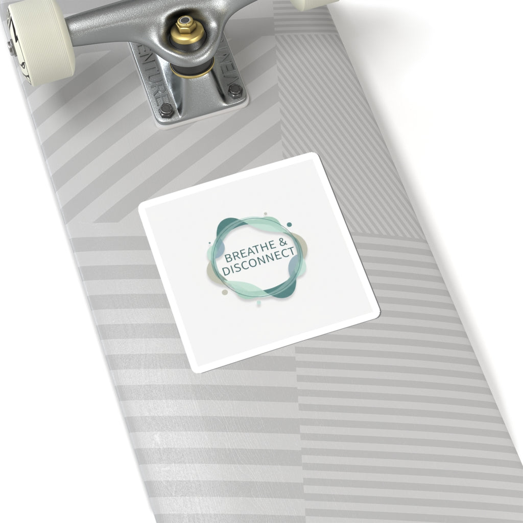 Breathe & Disconnect Sticker | Digital Detox, News Detox Reminder