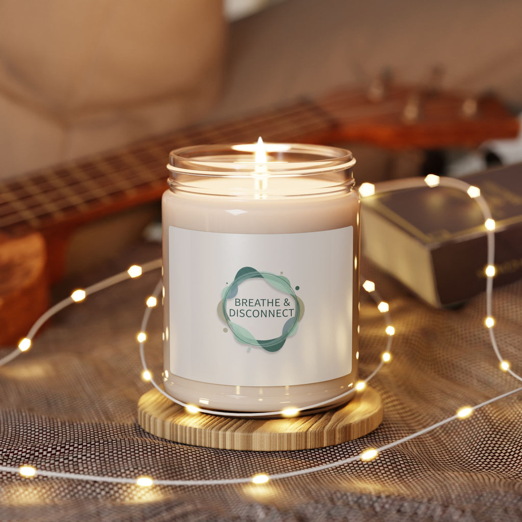 Breathe & Disconnect Candle, Scented Soy Candle | Digital Detox, Calm Minimal