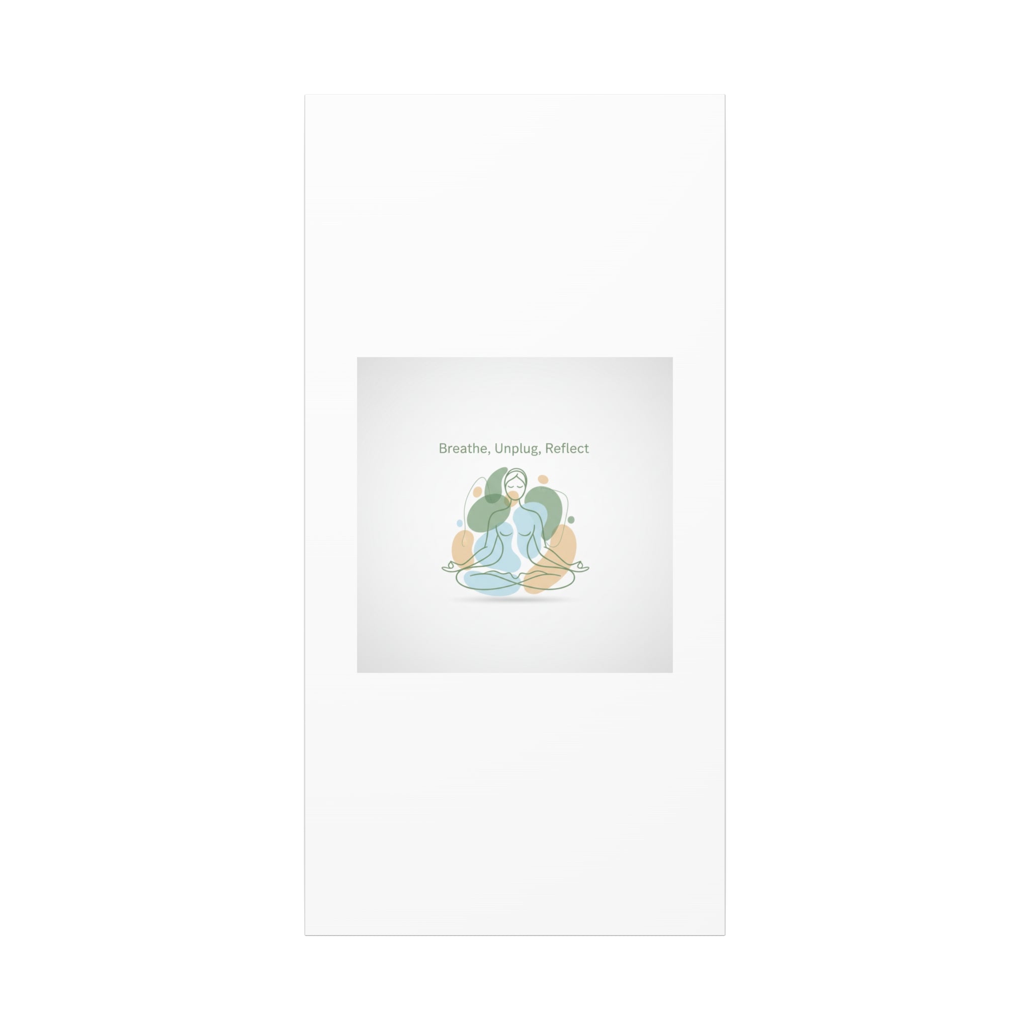 Breathe Unplug Reflect Canvas | Digital Detox, Mindfulness Wall Art