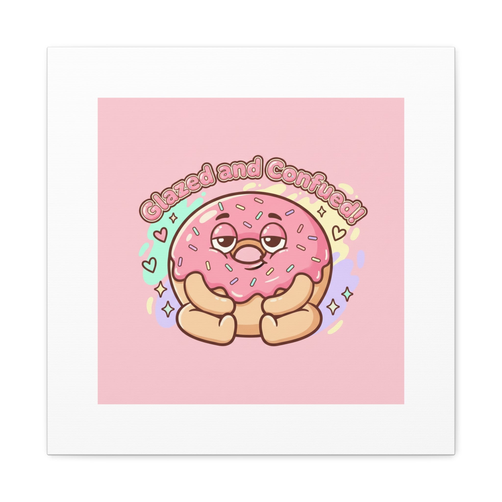 Glazed and Confused Donut Art, Canvas
