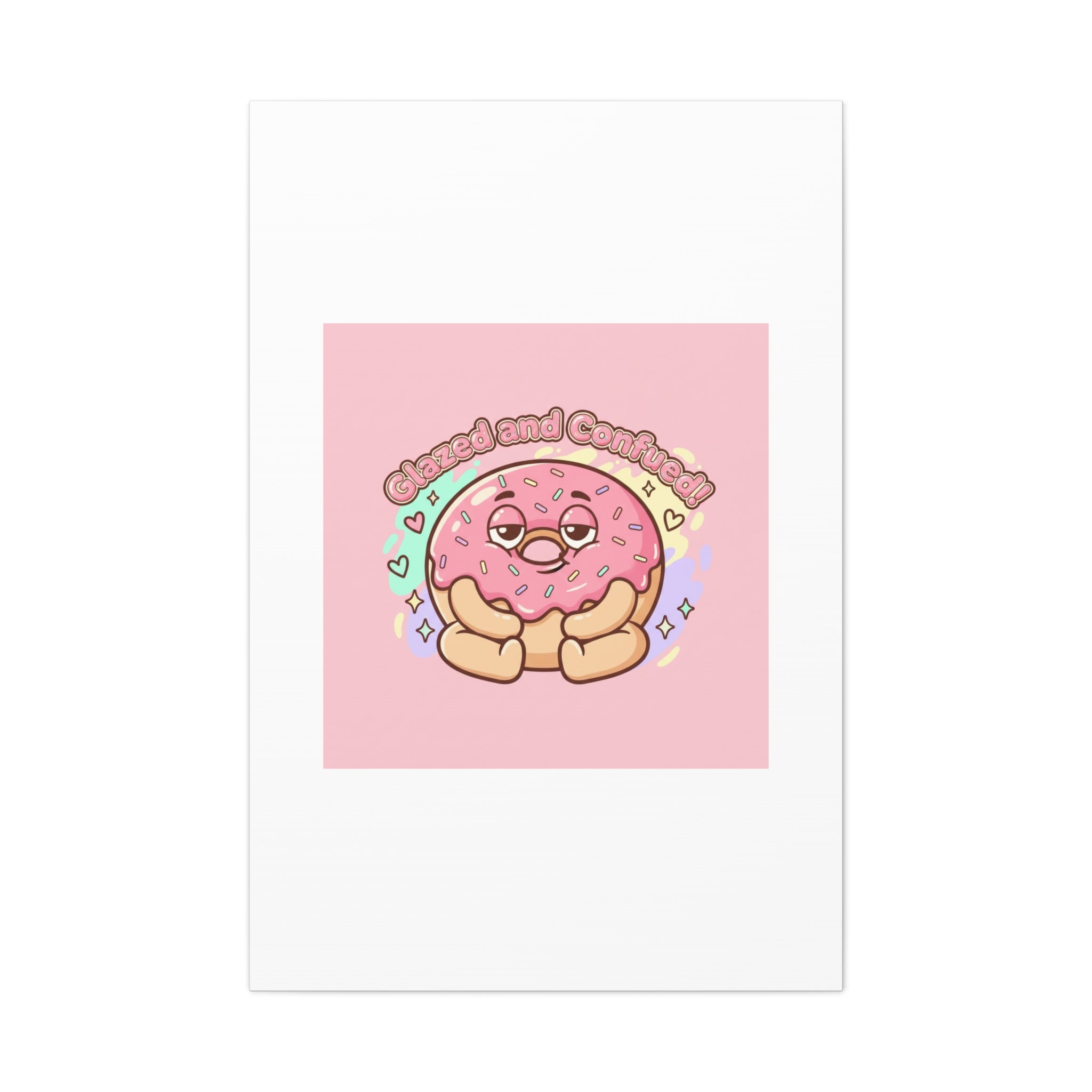 Glazed and Confused Donut Art, Canvas