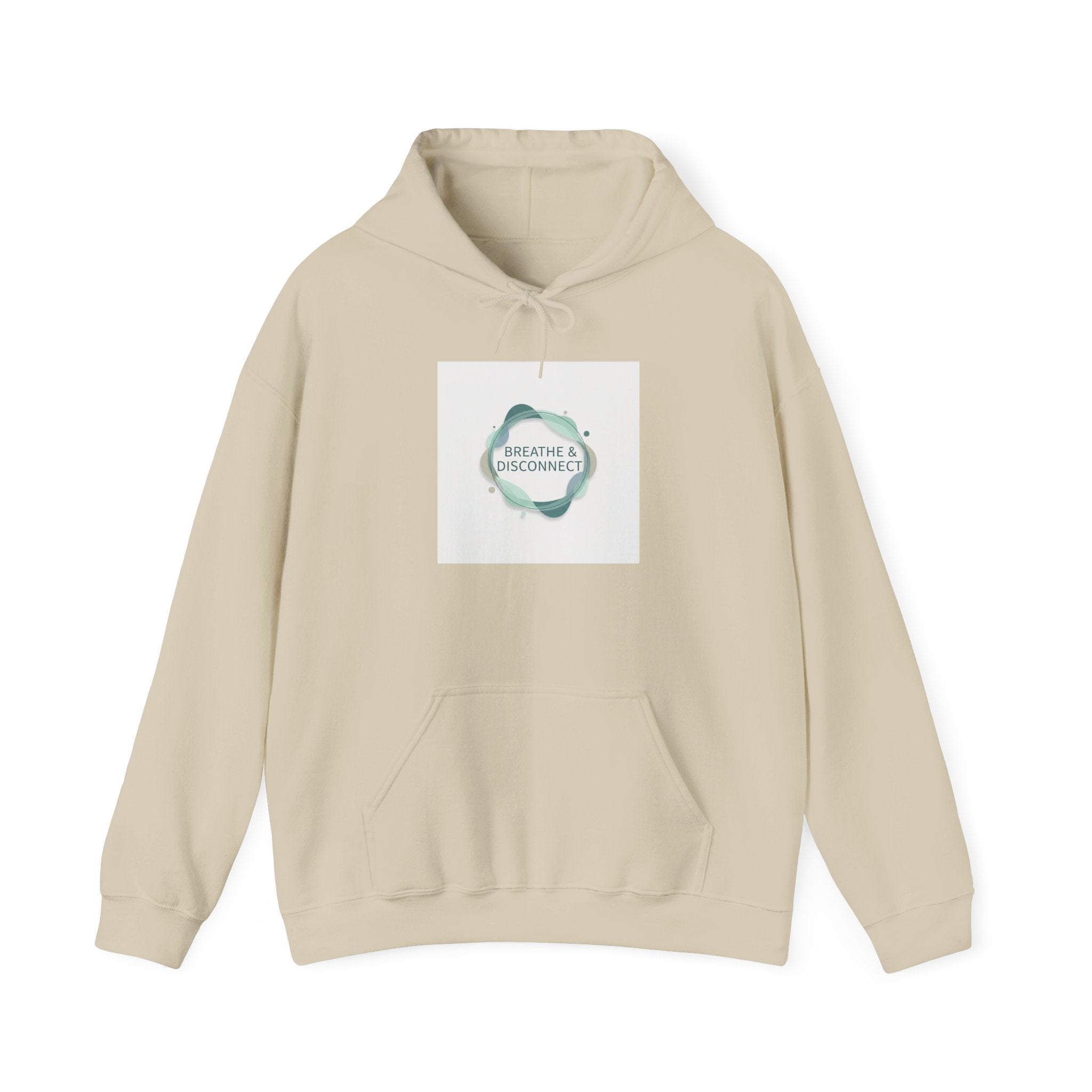 Breathe & Disconnect Hoodie | digital detox design, news detox sweatshirt