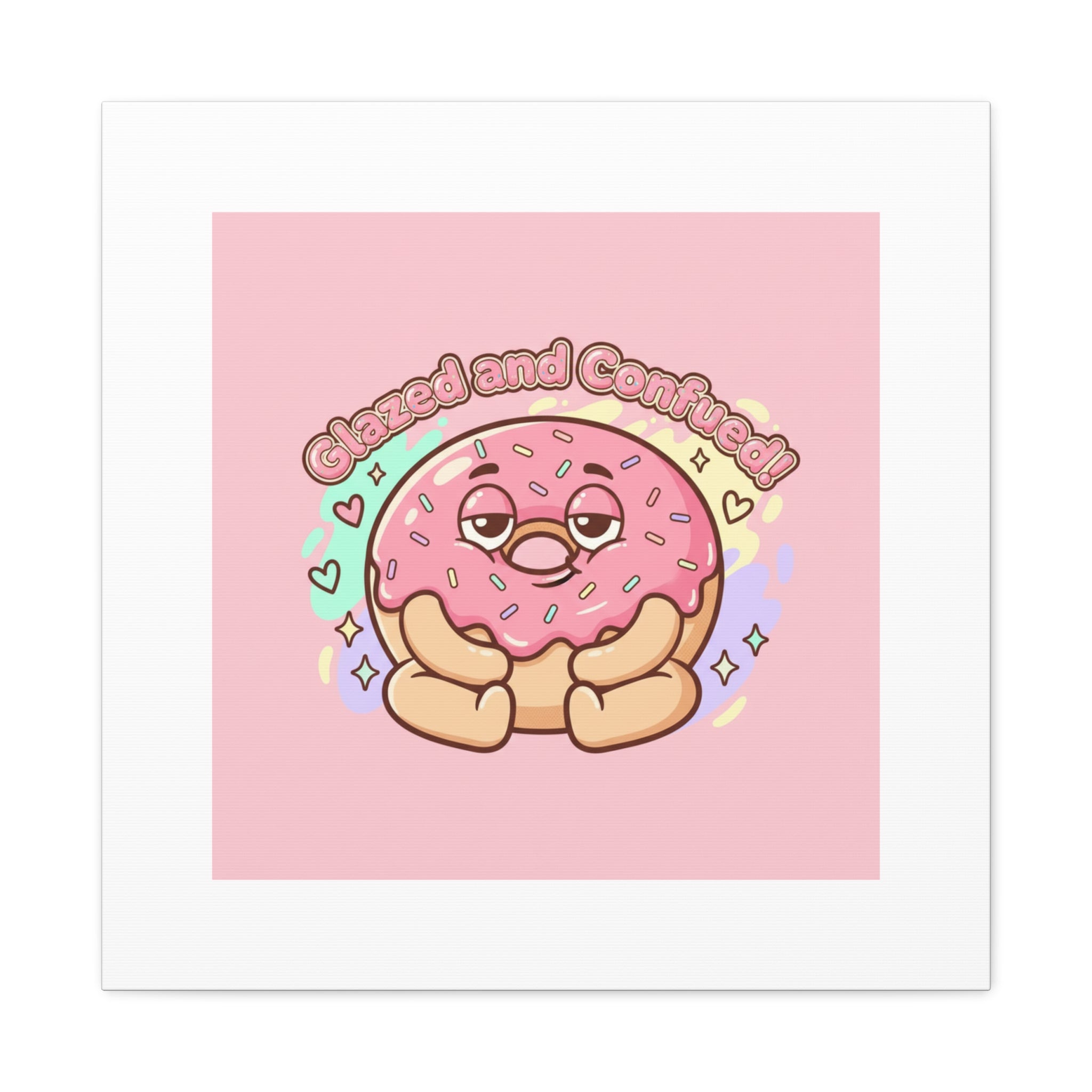 Glazed and Confused Donut Art, Canvas