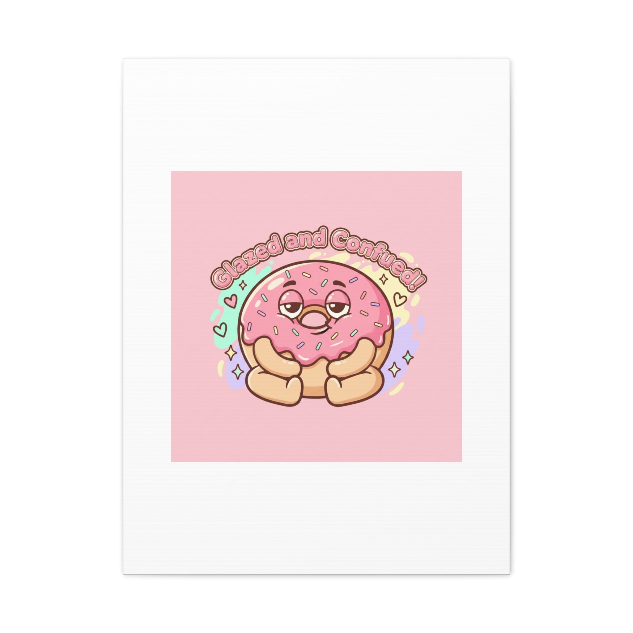 Glazed and Confused Donut Art, Canvas