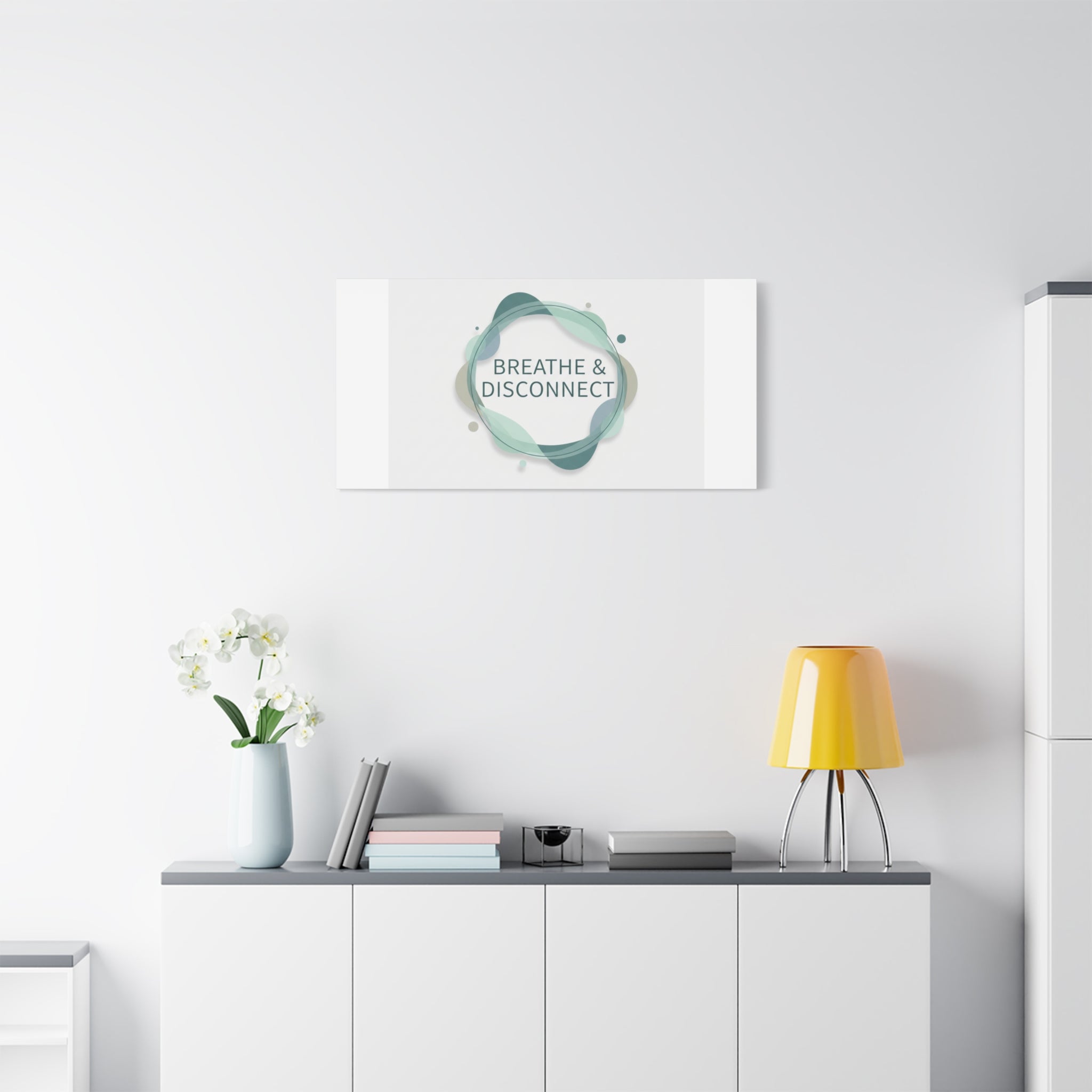 Breathe & Disconnect Canvas | Digital Detox, Mindfulness Wall Art