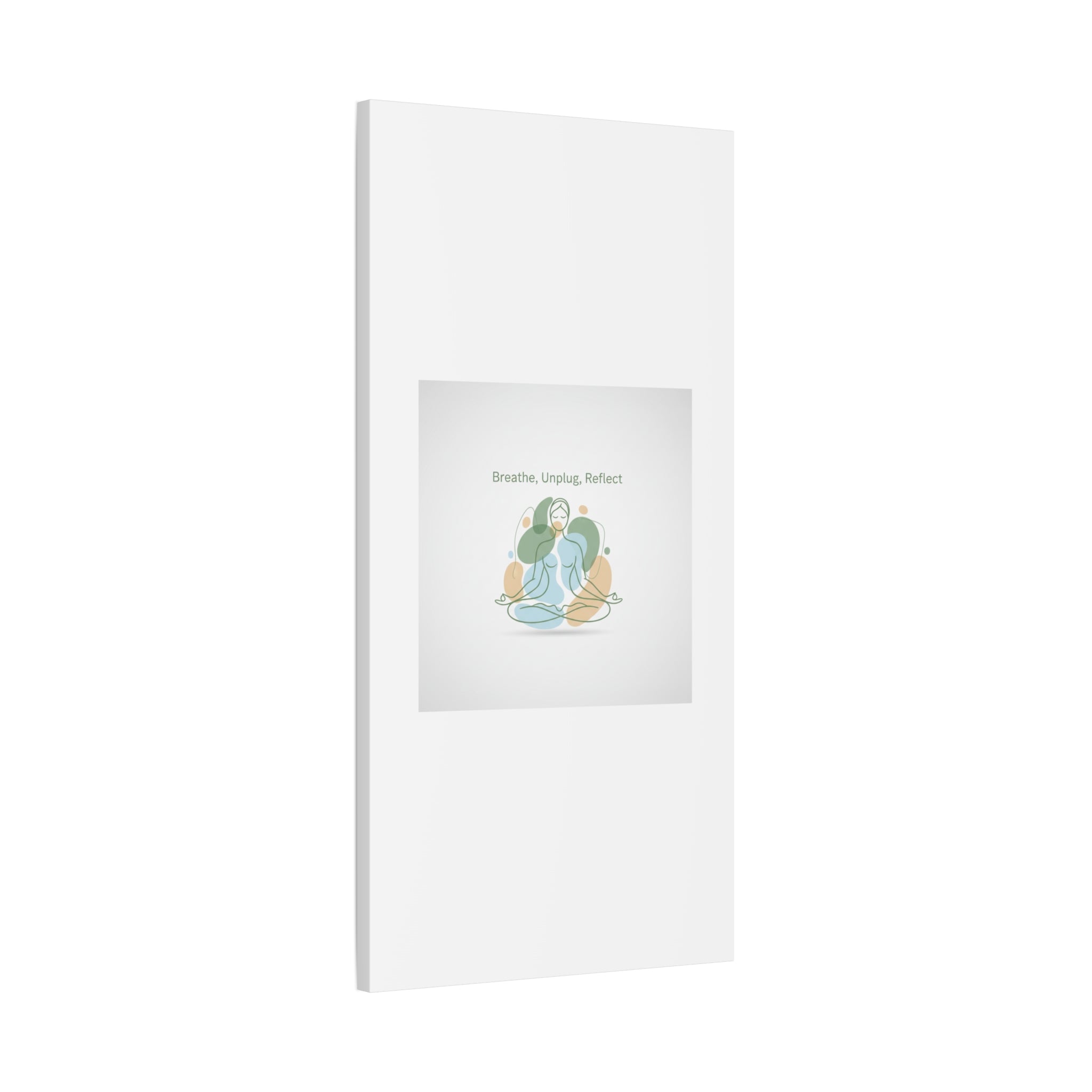Breathe Unplug Reflect Canvas | Digital Detox, Mindfulness Wall Art