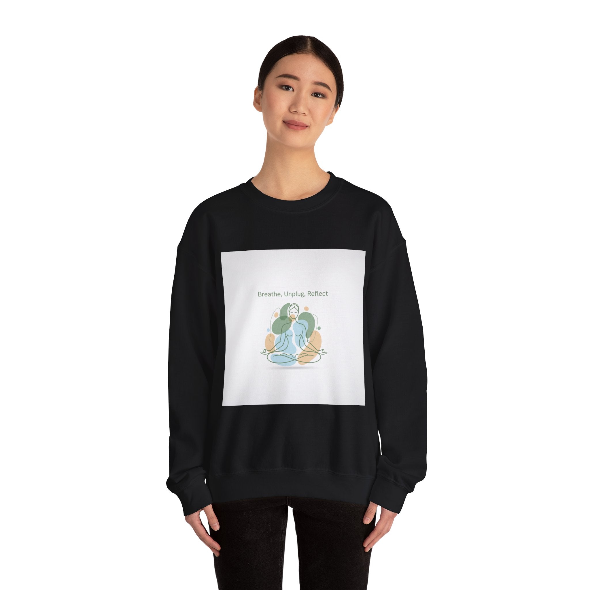 Breathe Unplug Reflect Sweatshirt | Digital Detox, News Detox