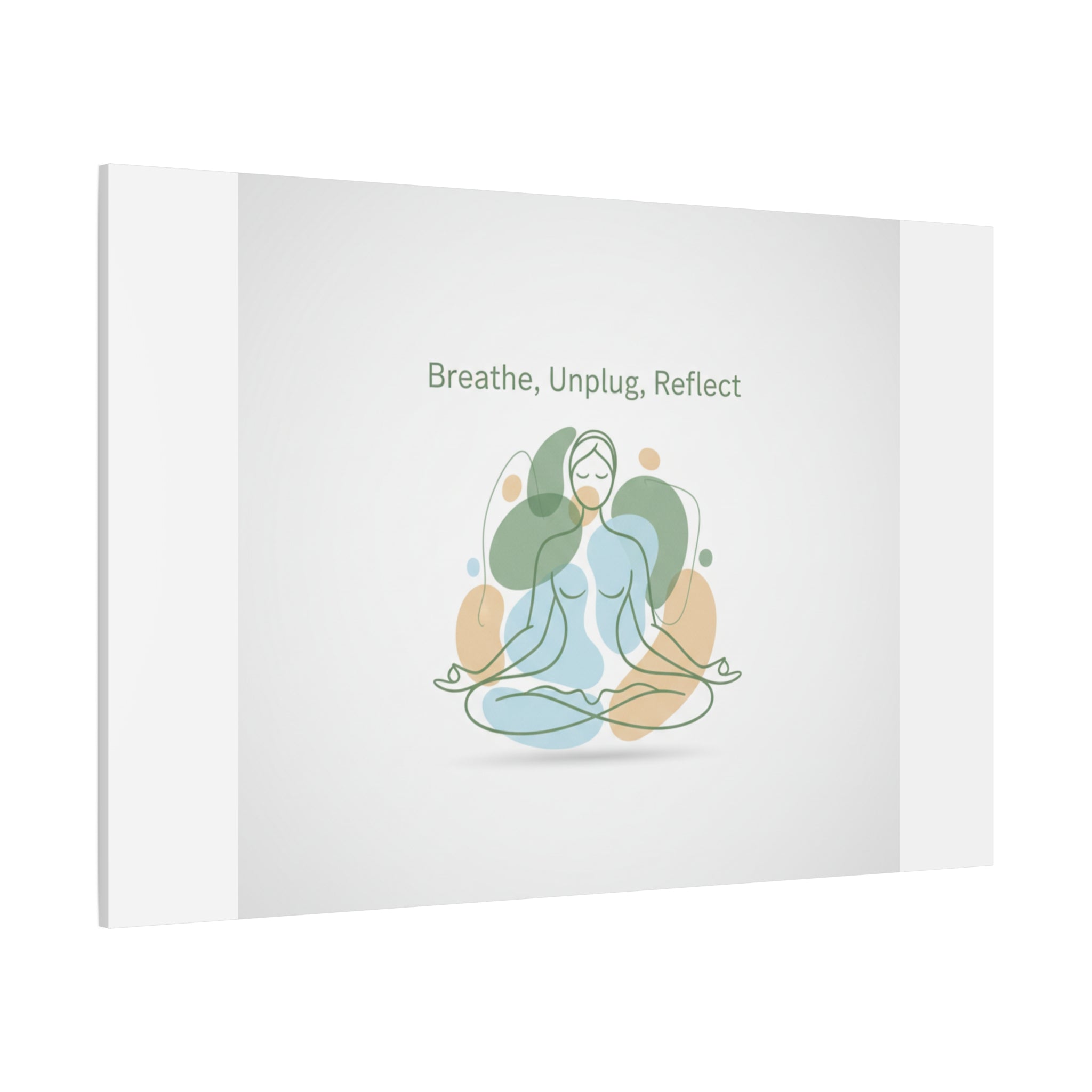 Breathe Unplug Reflect Canvas | Digital Detox, Mindfulness Wall Art