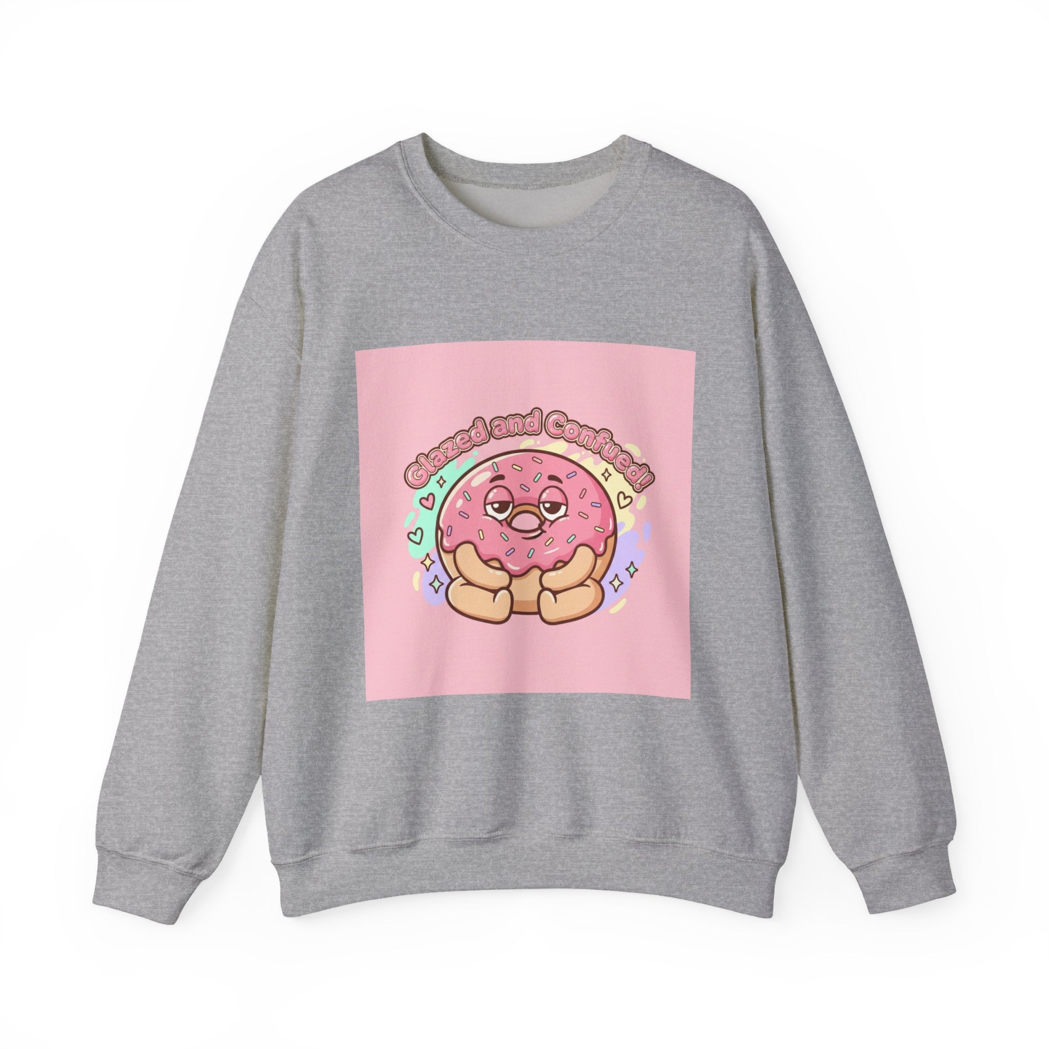 Donut Self Care Sweatshirt | food pun shirt, cozy snack humor