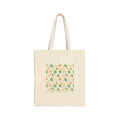 Lucky charm sticker pattern Tote | mint gold good luck symbol print