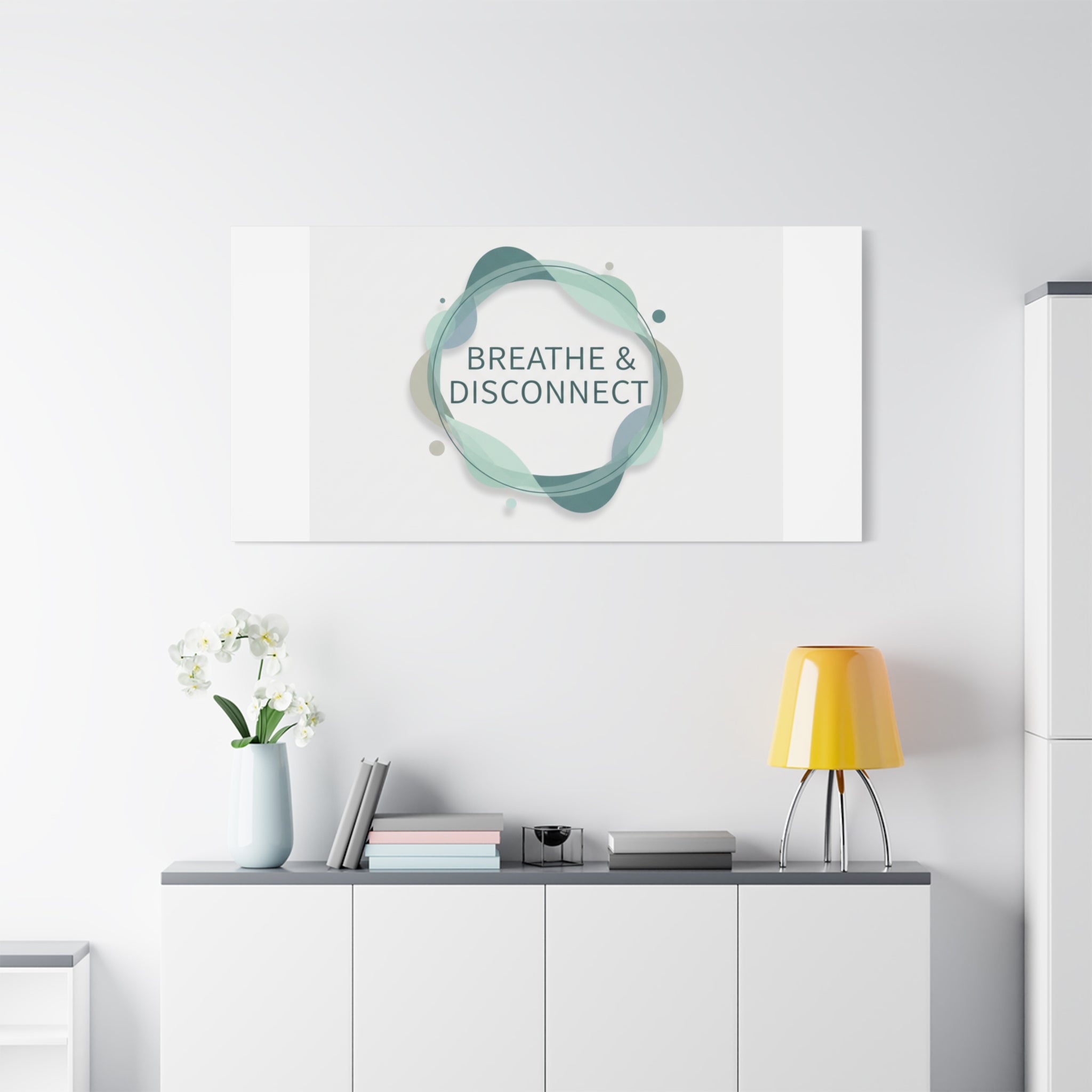 Breathe & Disconnect Canvas | Digital Detox, Mindfulness Wall Art
