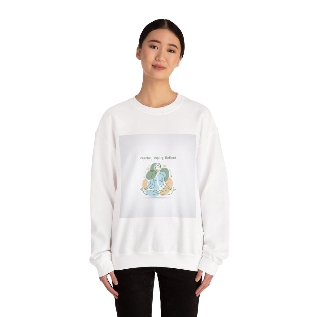 Breathe Unplug Reflect Sweatshirt | Digital Detox, News Detox