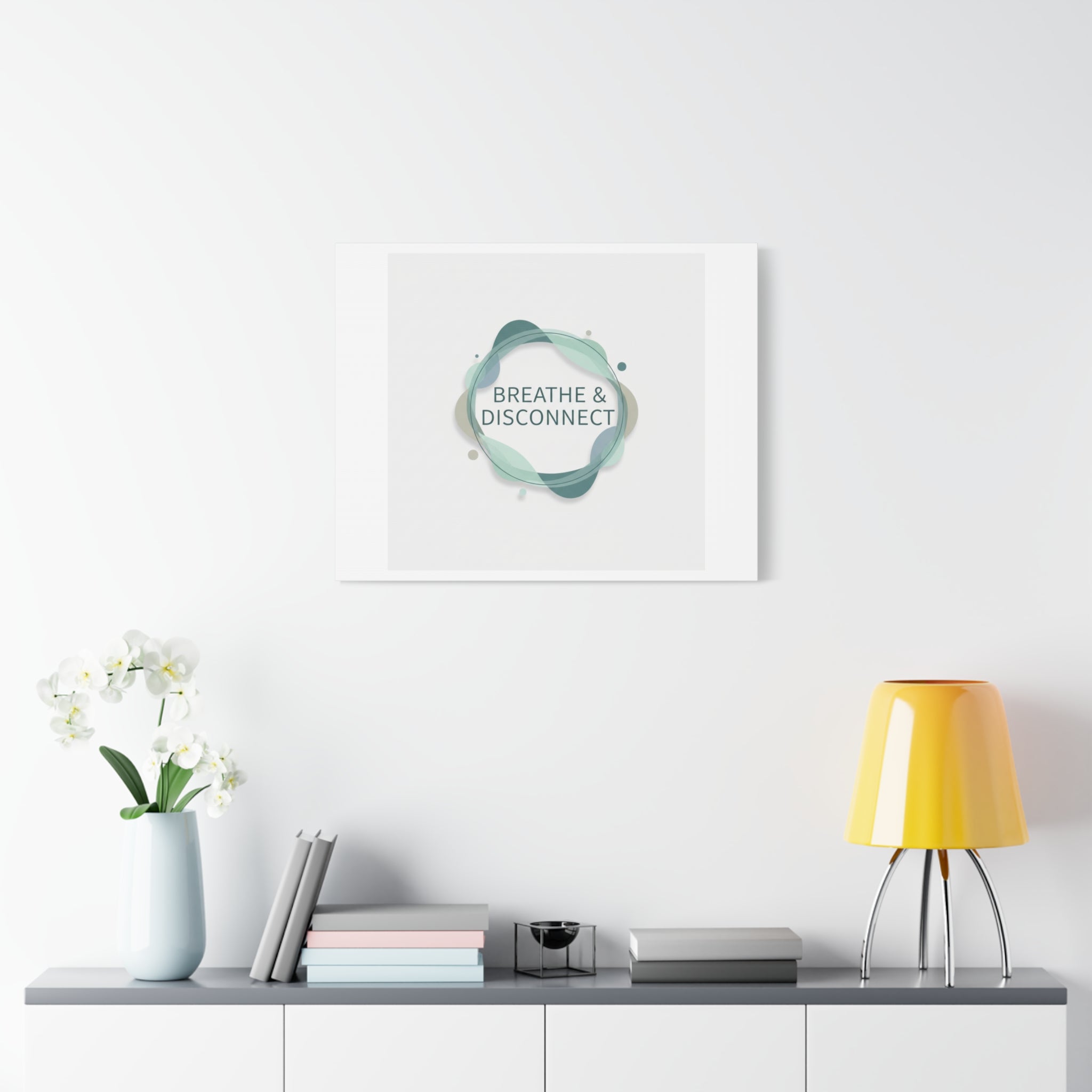 Breathe & Disconnect Canvas | Digital Detox, Mindfulness Wall Art