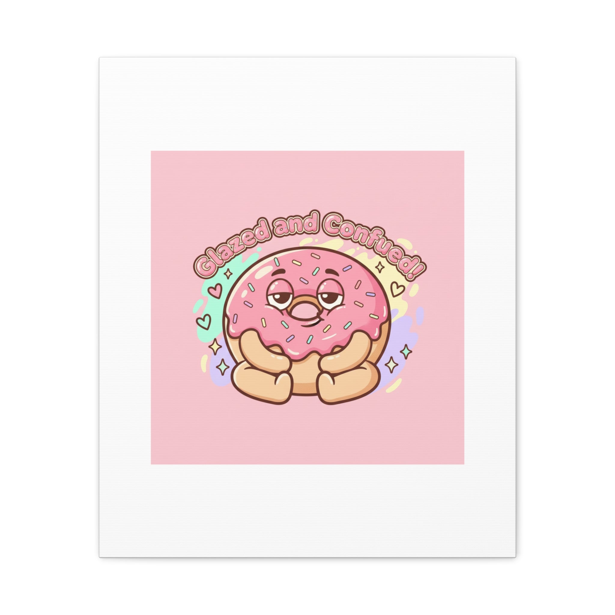 Glazed and Confused Donut Art, Canvas