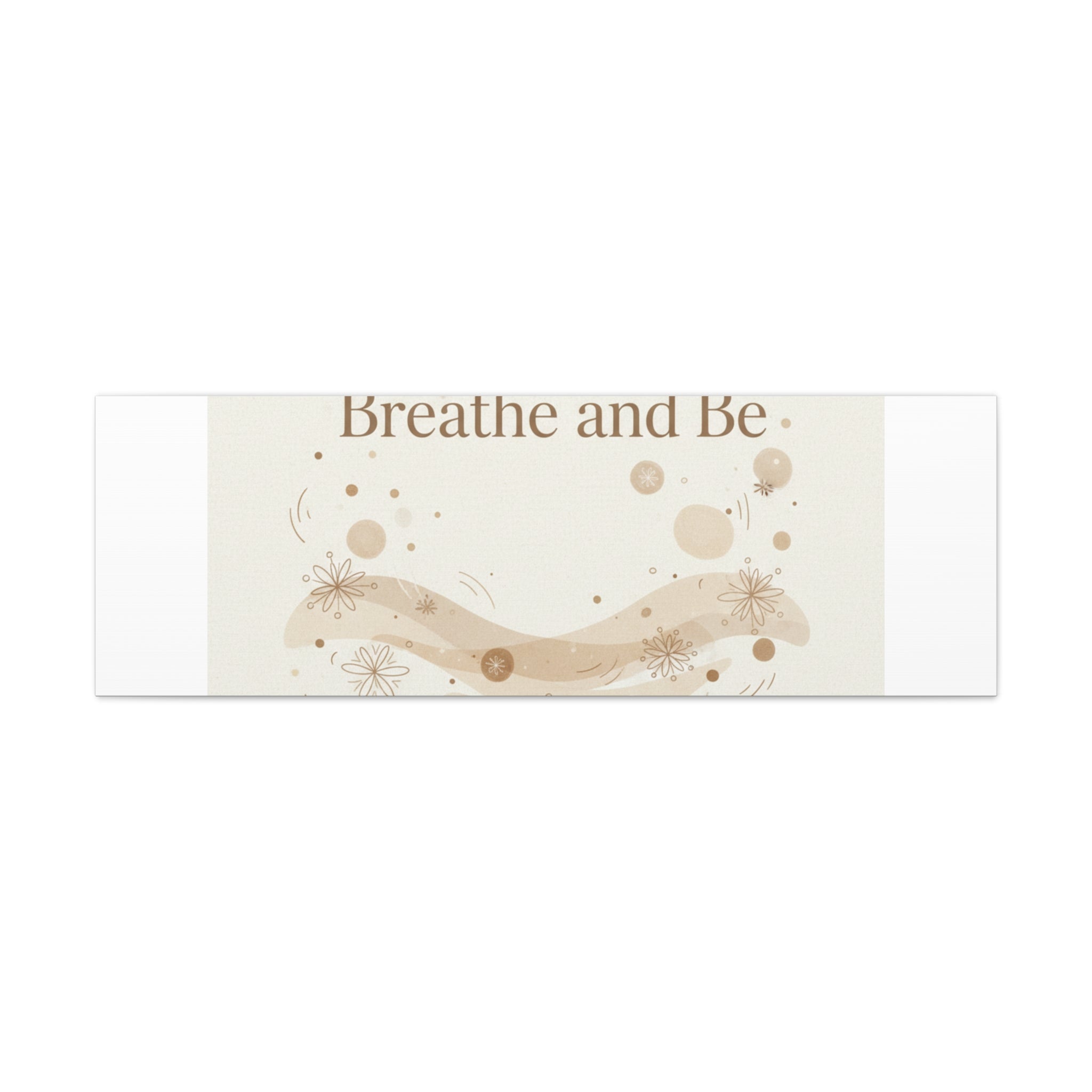 Breathe and Be Canvas, Minimal Cozy Slow Life Wall Art | Neutral Micro-Print