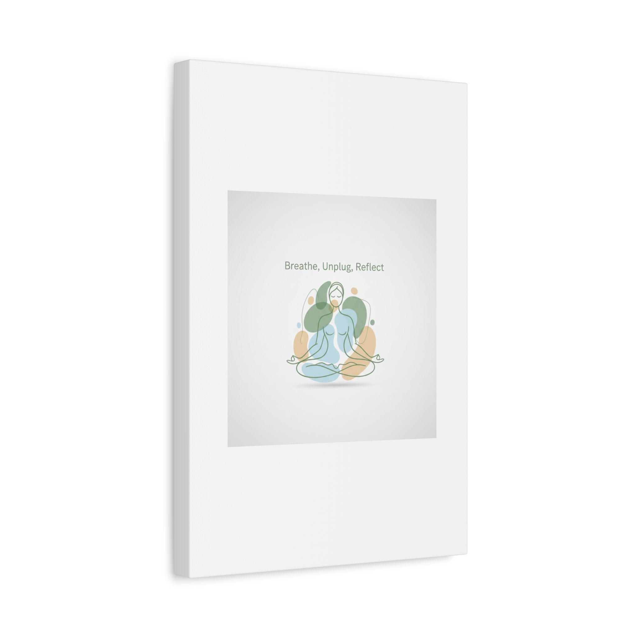 Breathe Unplug Reflect Canvas | Digital Detox, Mindfulness Wall Art