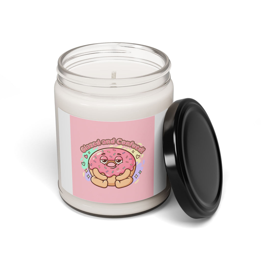 Cozy Donut Pun Candle | Soy Candle, Pastel Food Cartoon